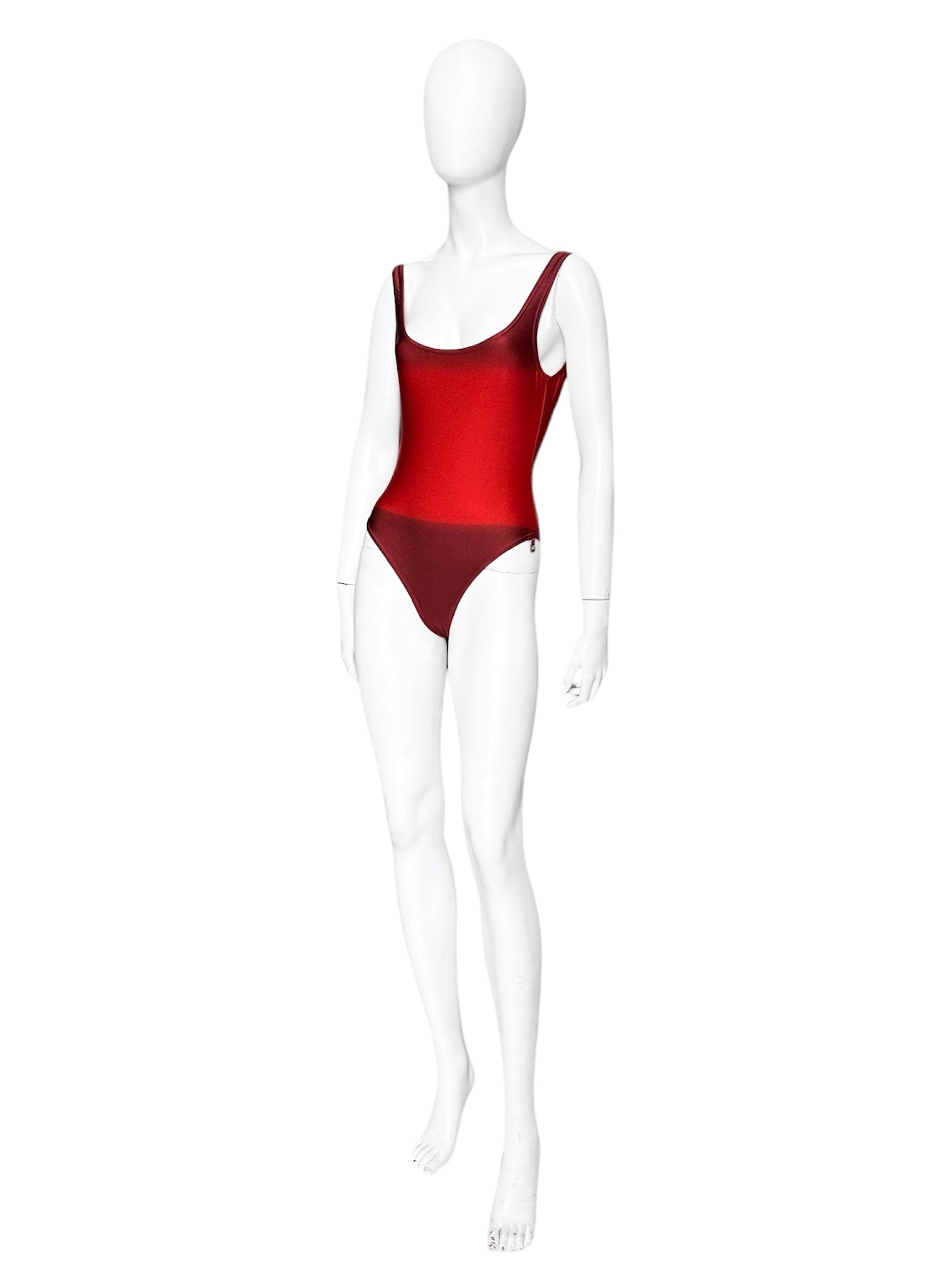 Gucci Spring 1997 Tom Ford Red Ombré One Piece Swimsuit S - 4