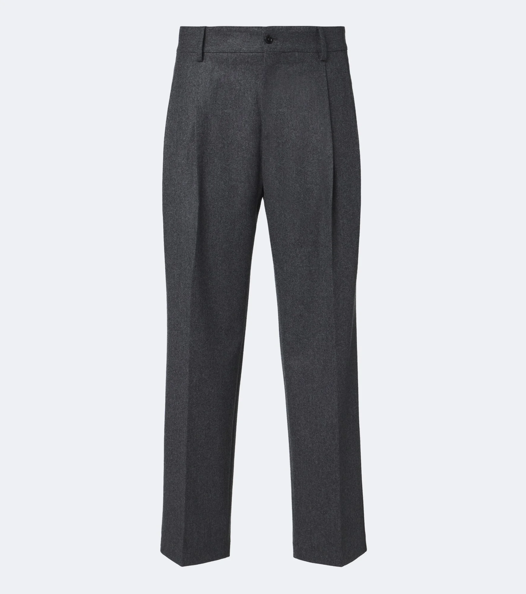 Virgin wool flannel wide-leg pants - 1