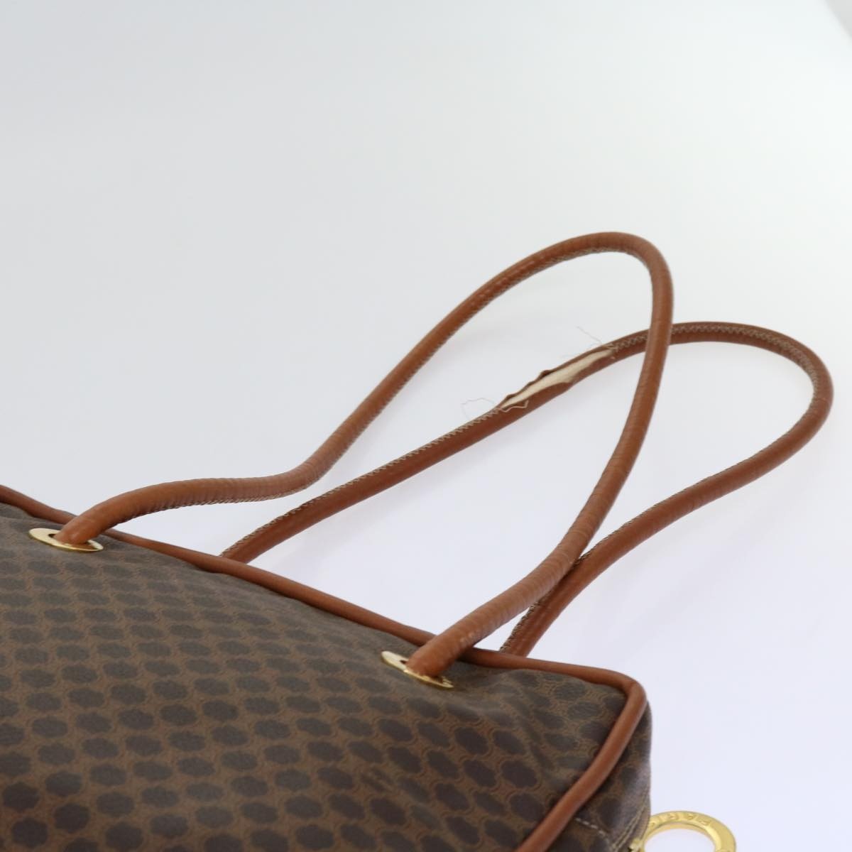 CELINE Macadam Canvas Shoulder Bag Pvc Brown - 9