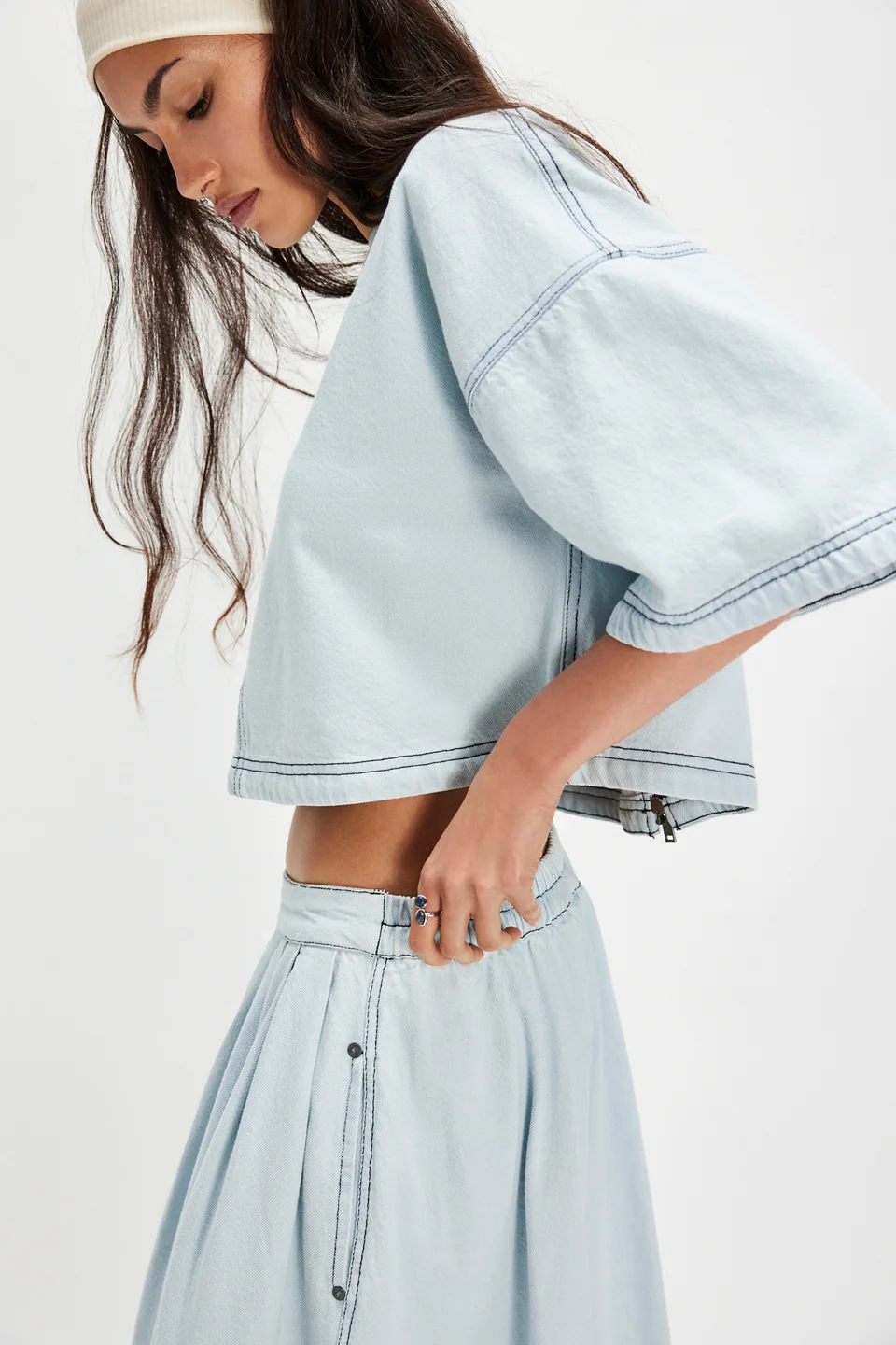 Westley Denim Skirt Set - 1