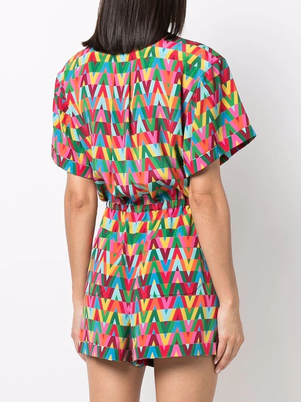 Optical Valentino print playsuit - 4