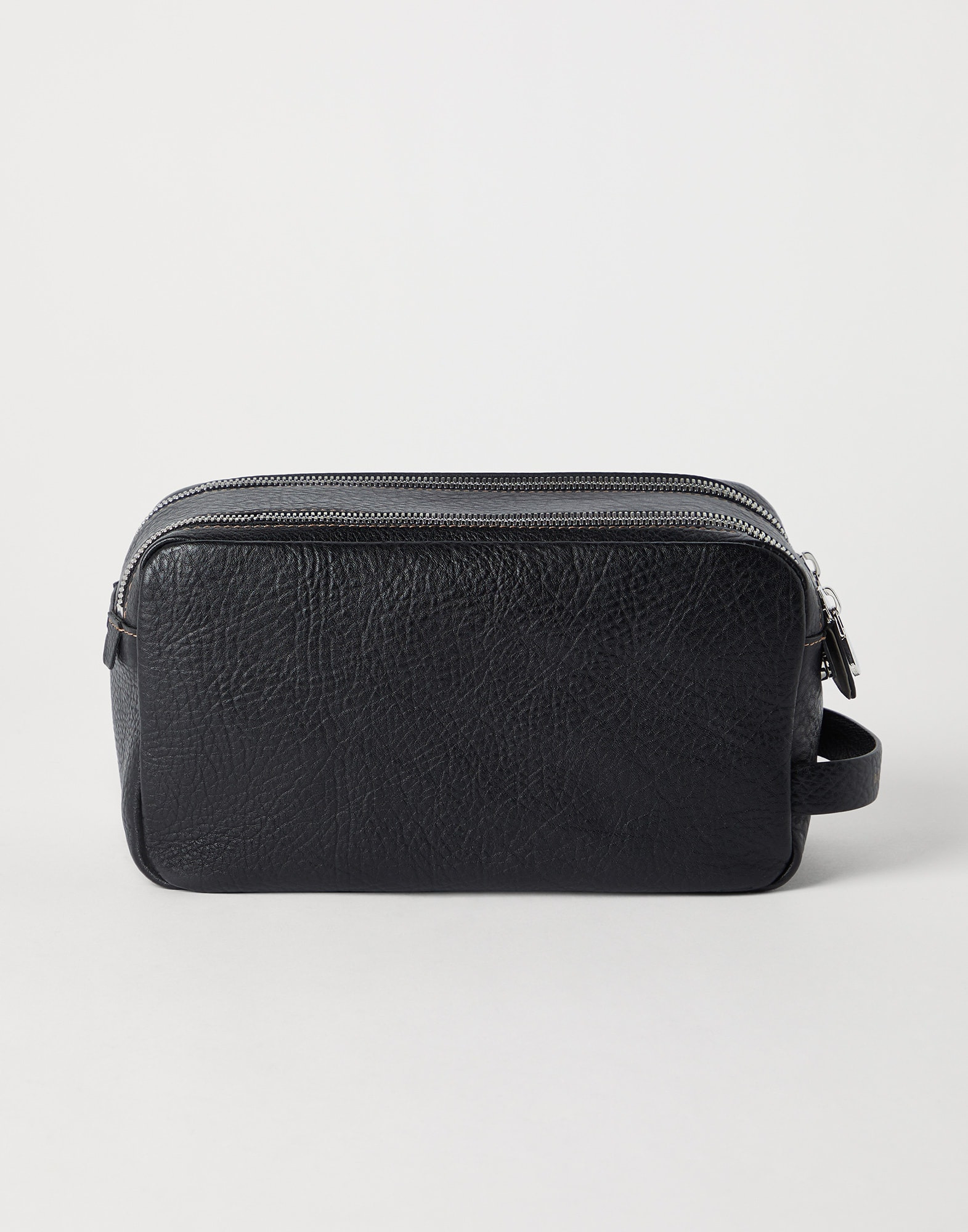 Grained calfskin beauty case with double zipper - 2