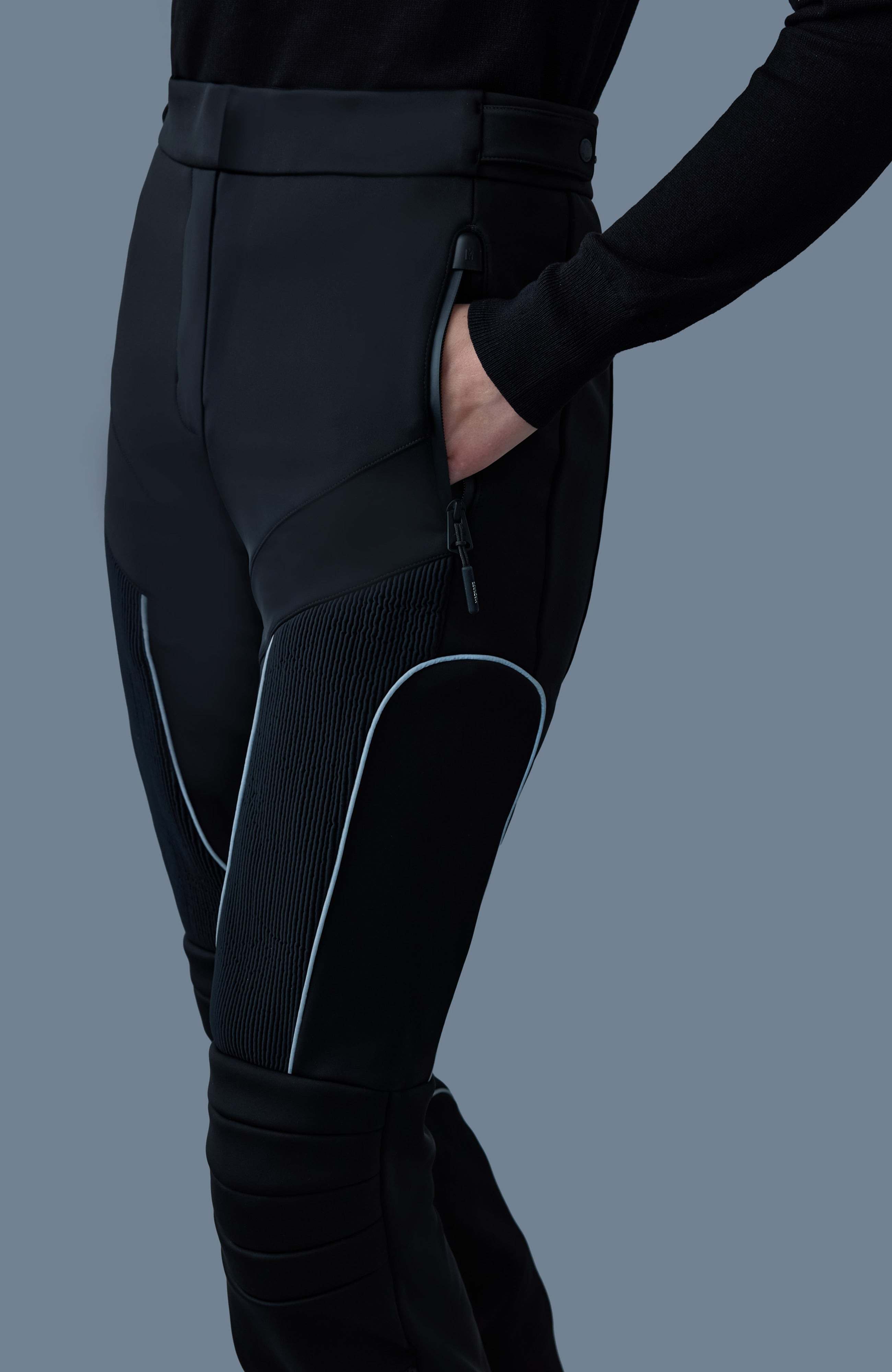 MAIKA Techno Fleece ski pants with articulated knees and smocked detail - 5