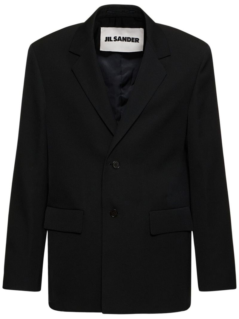 Sharp wool gabardine jacket - 1