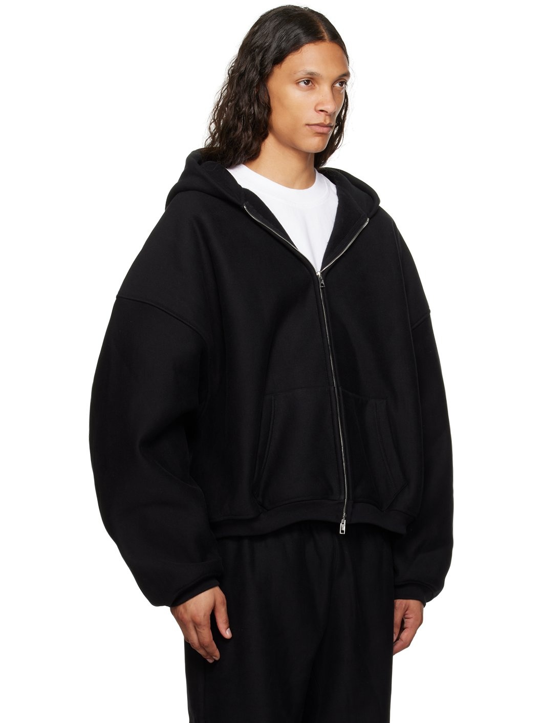 トップス ALEXANDER WANG OVERSIZED HOODIE Oversized Hoodie Alexander Wang Hoodie Black Alexander Wang