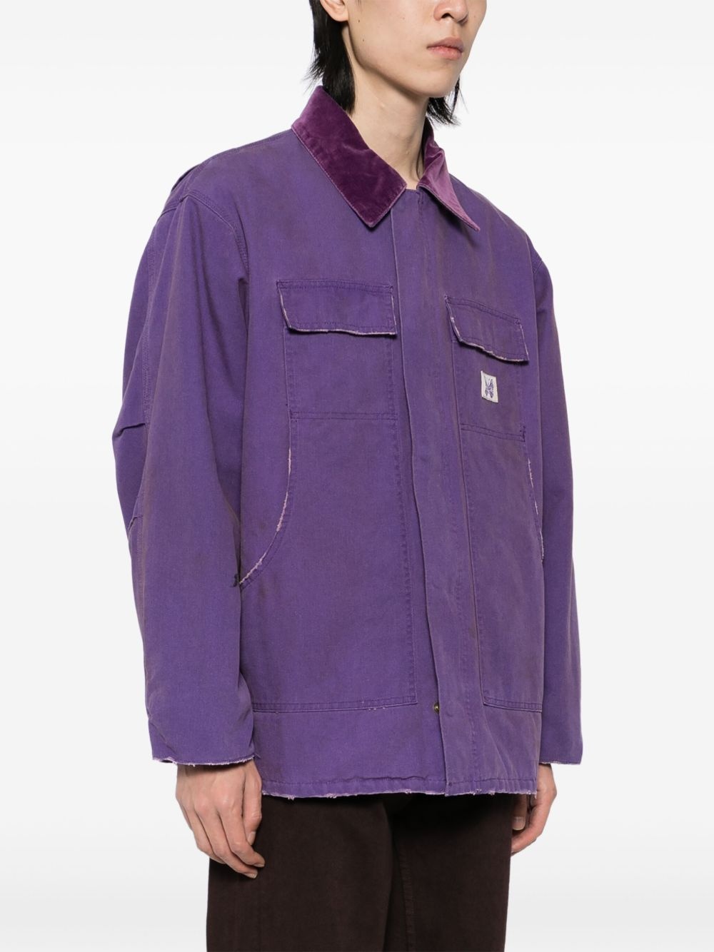 logo-patch padded jacket - 3