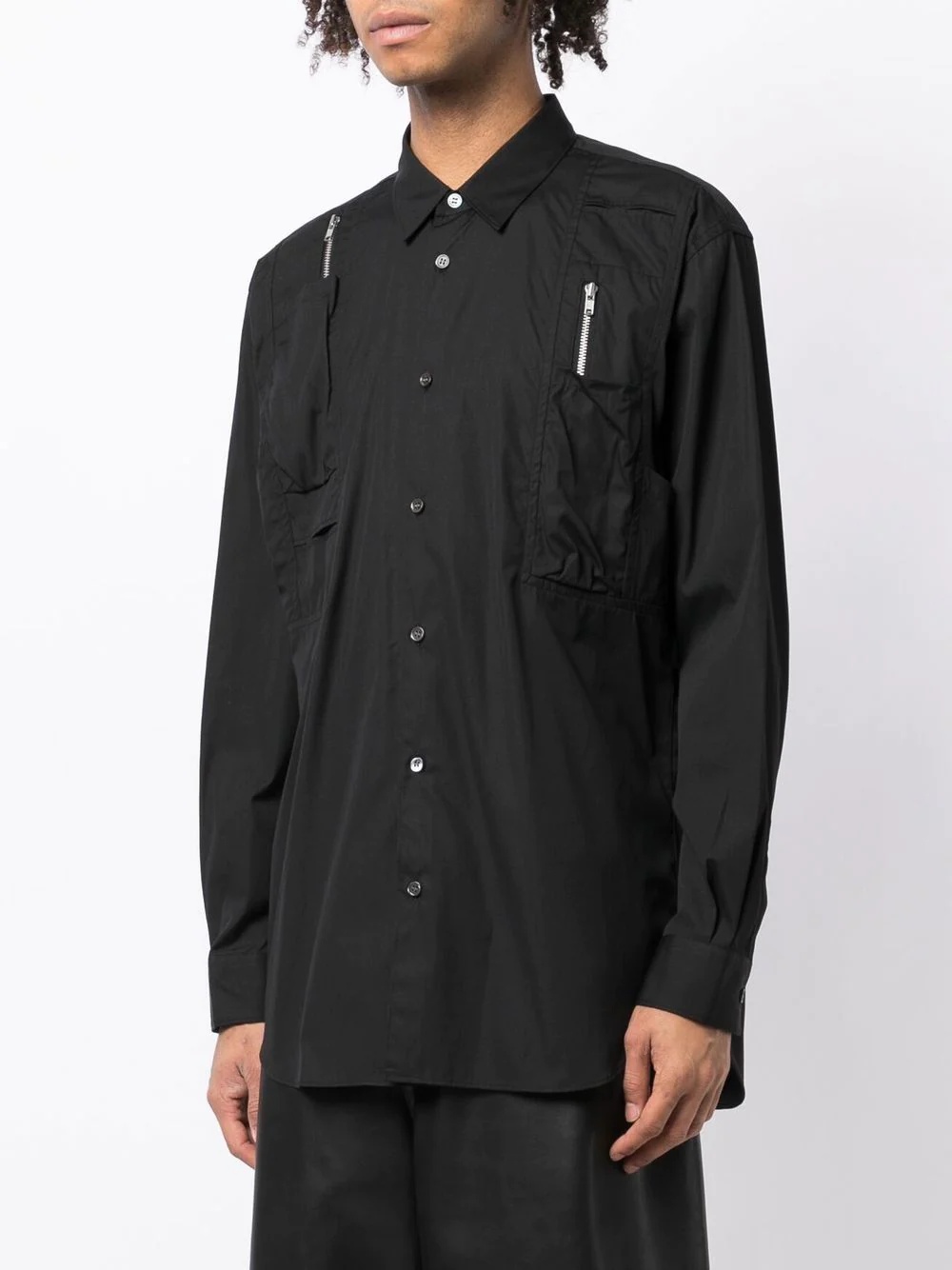 zip-pocket long-sleeve shirt - 3