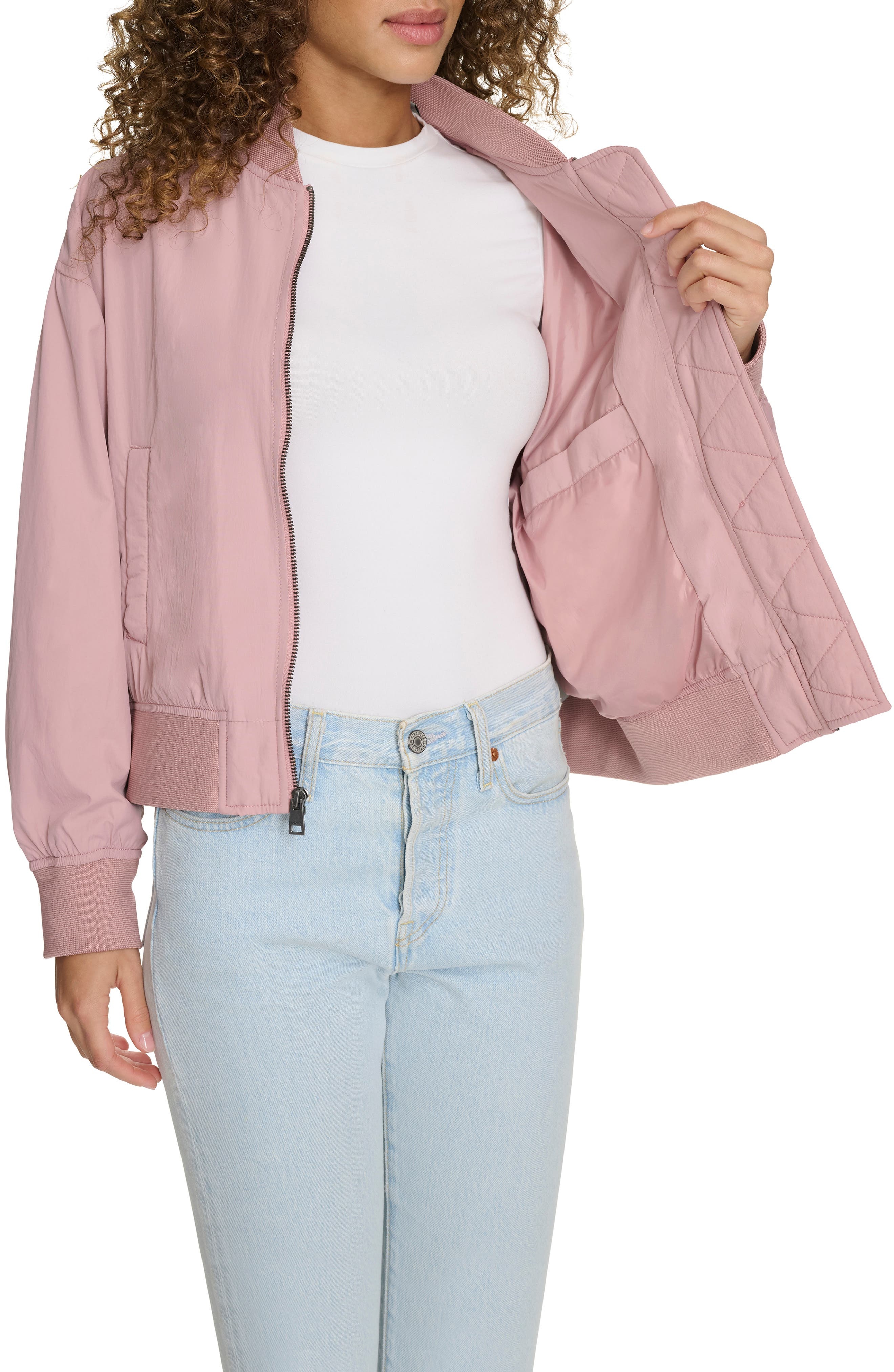 levi's Relaxed Bomber Jacket in Dusty Rose at Nordstrom - 6