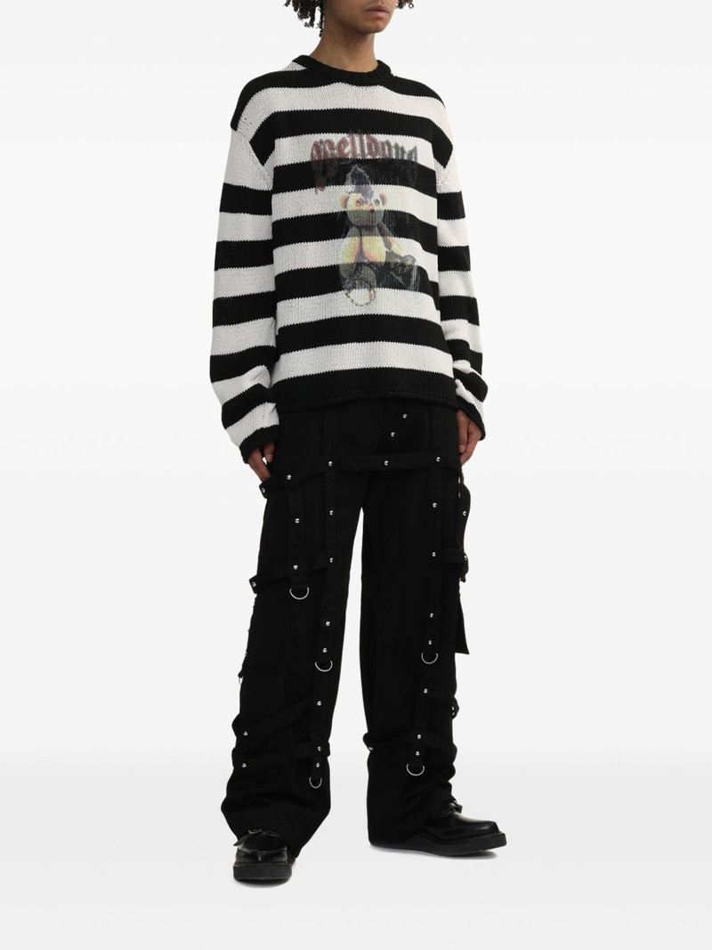 We11done Punk Teddy striped jumper outlook