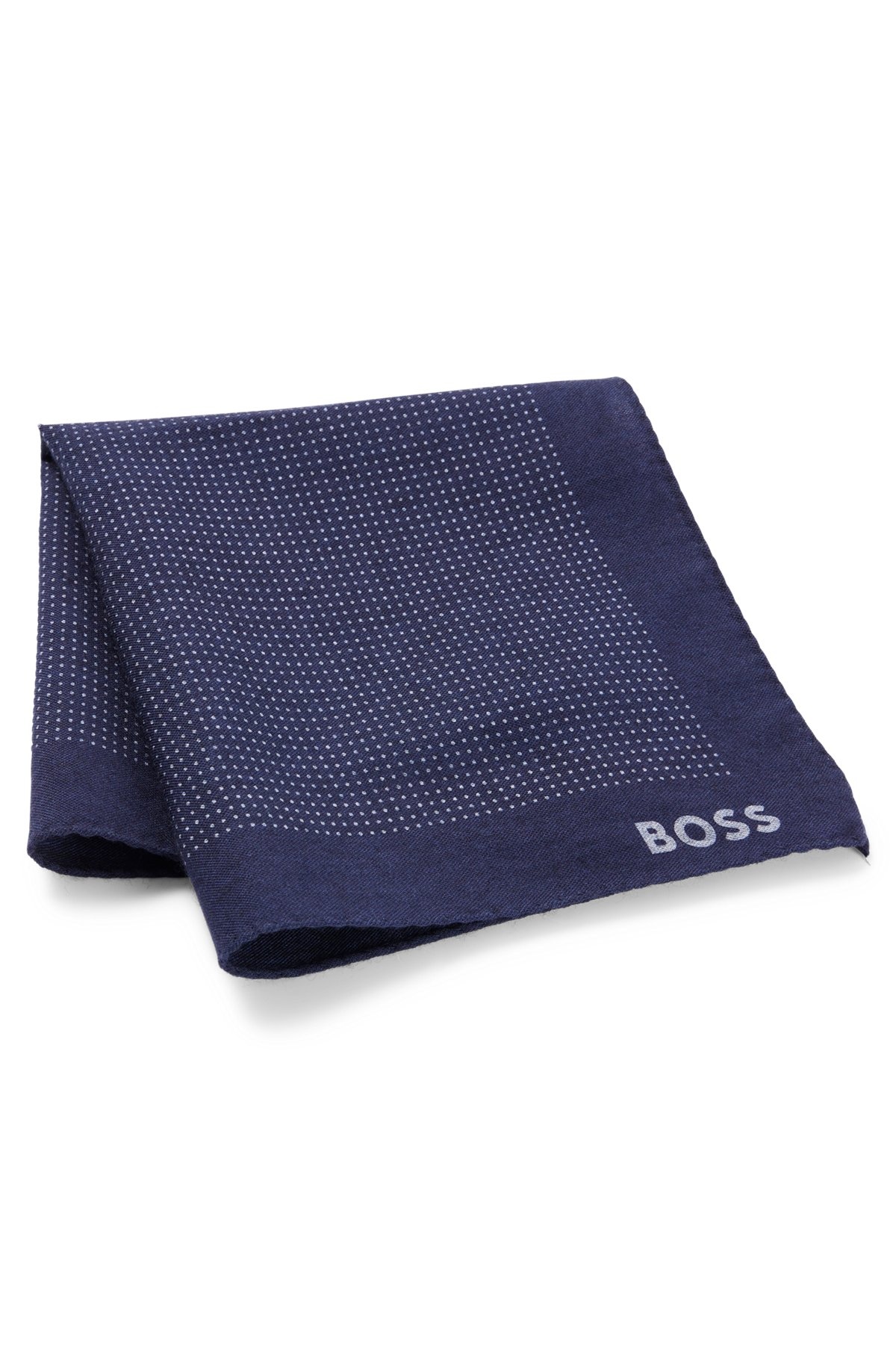 PRINTED POCKET SQUARE IN COTTON AND WOOL - 3