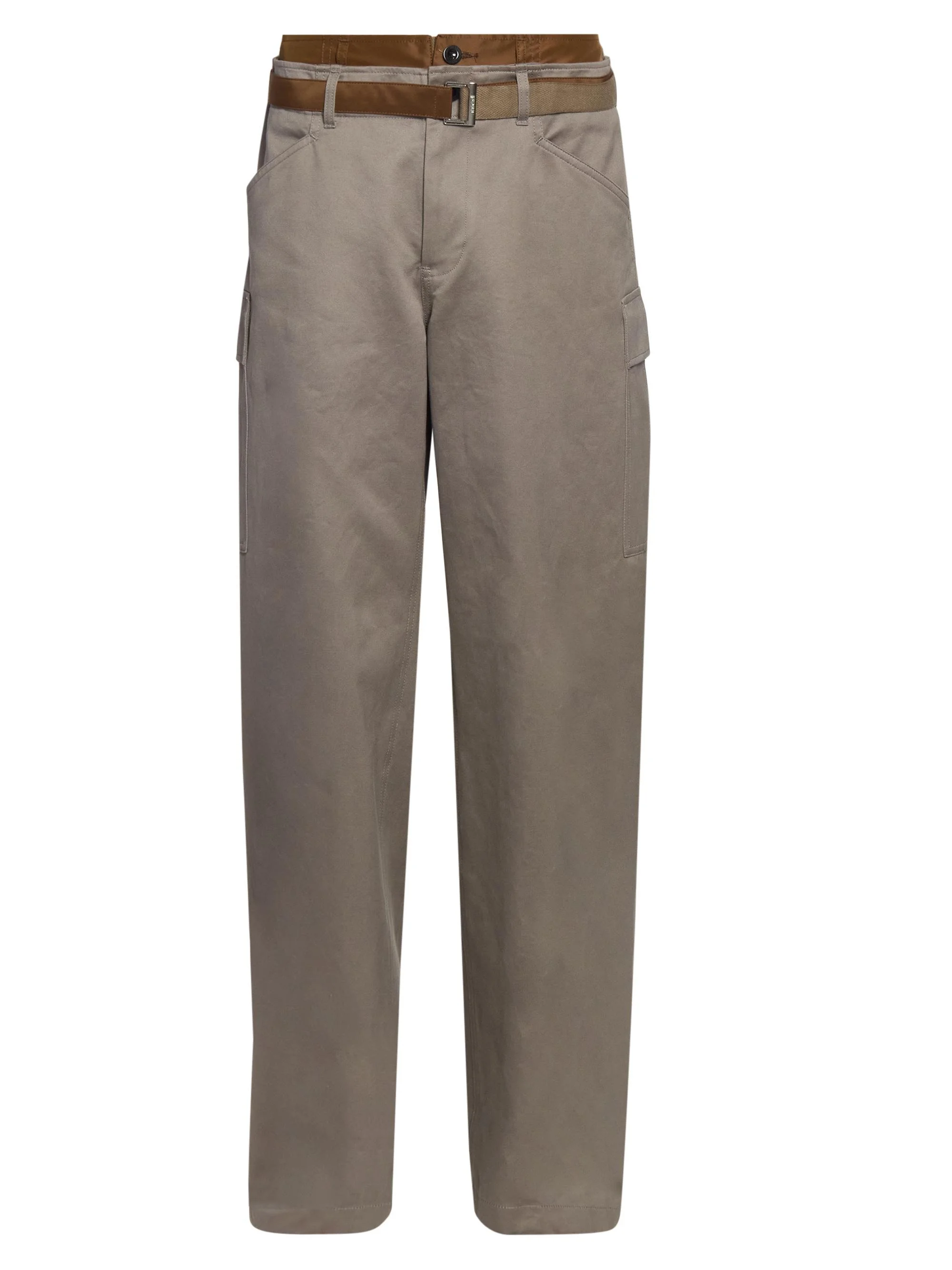 Men's Cotton Chino Nylon Twill Pants - Gray - 1