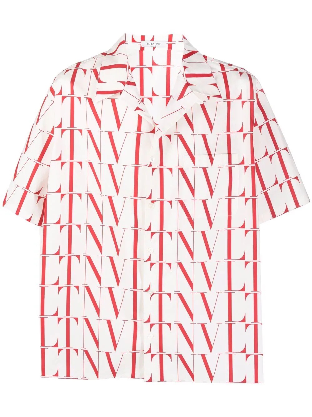 VLTN-print short-sleeve shirt - 1