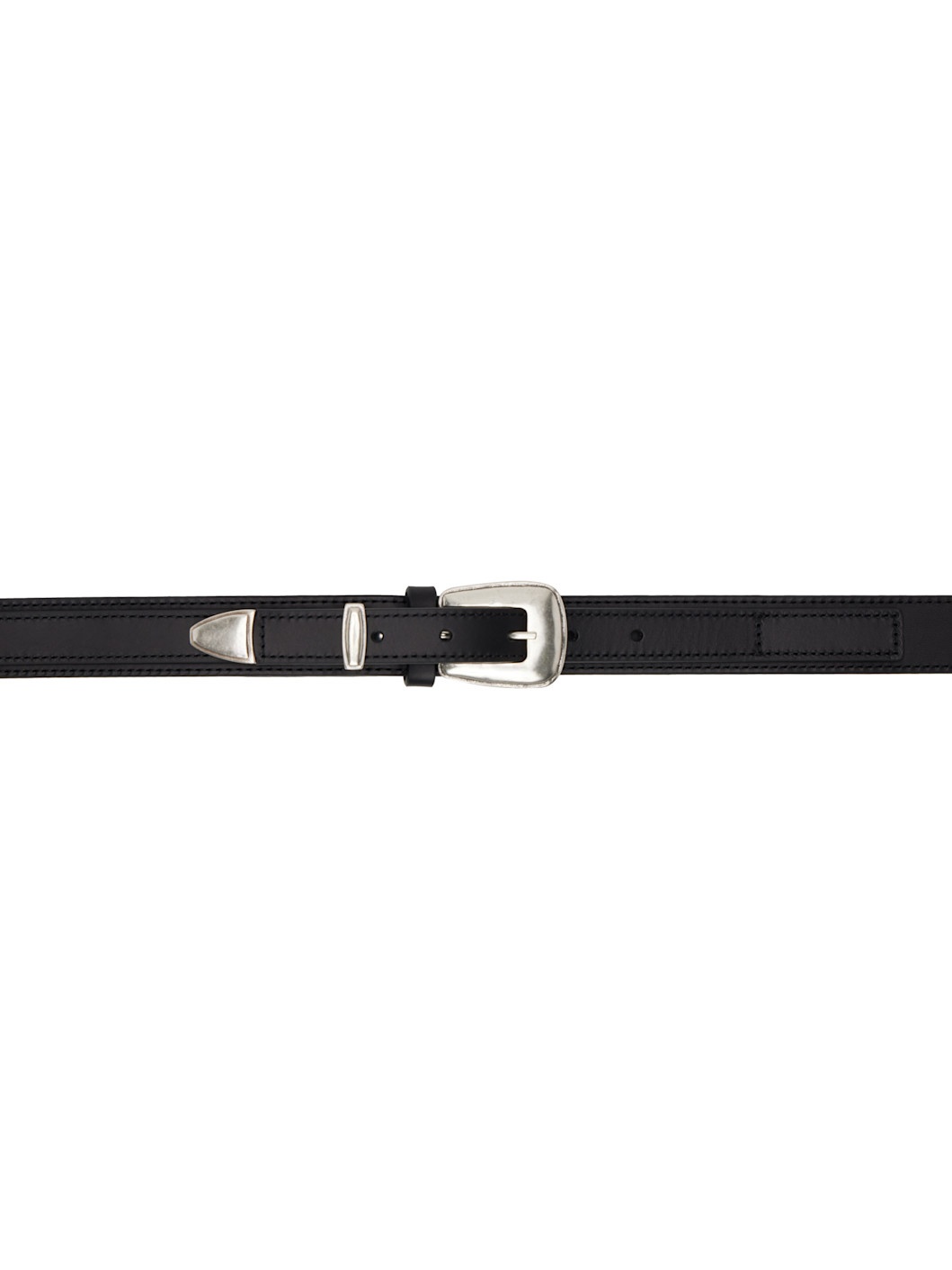 Black Minimal Western Belt - 1