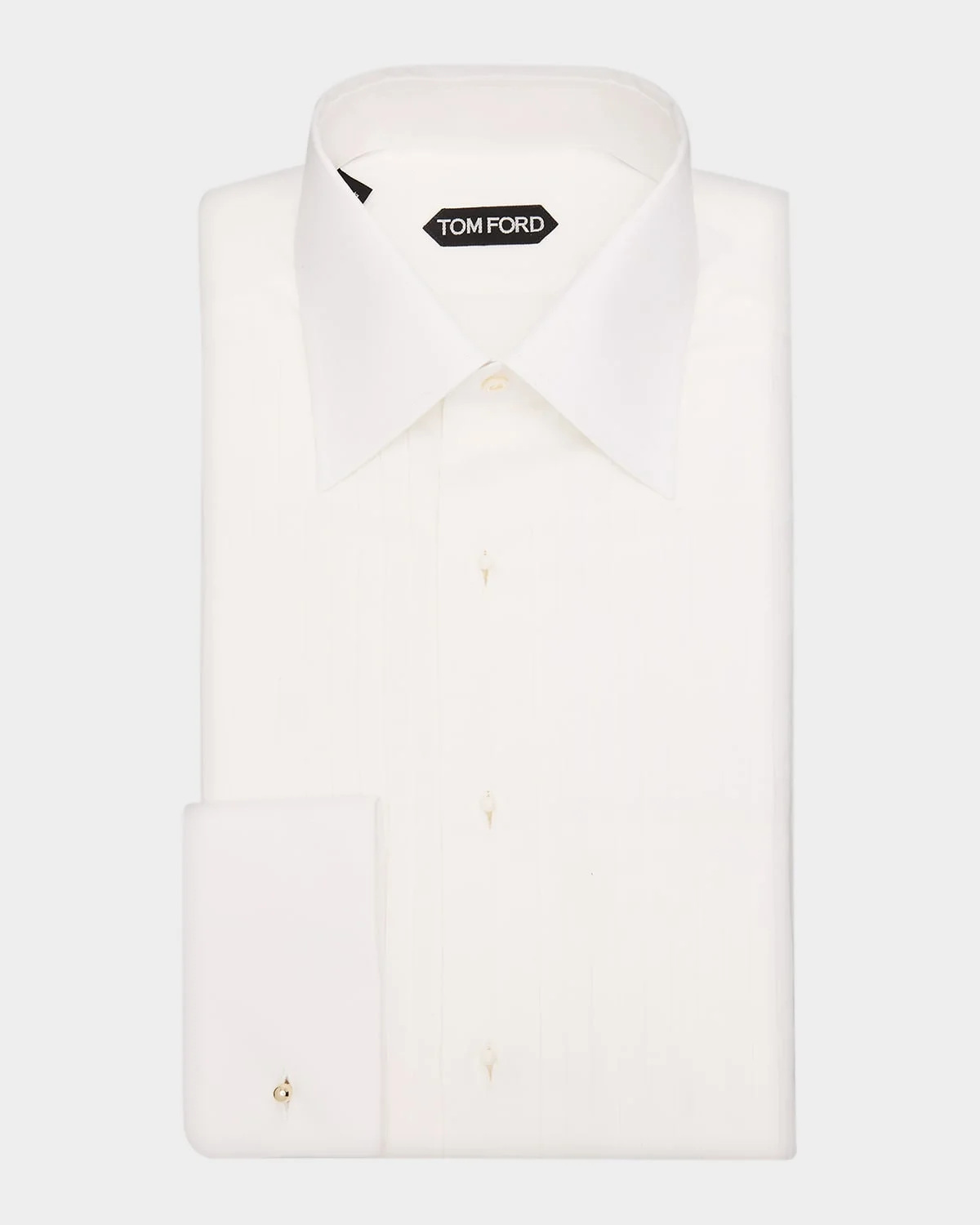 Men's French Cuff Pleated Dress Shirt - 1