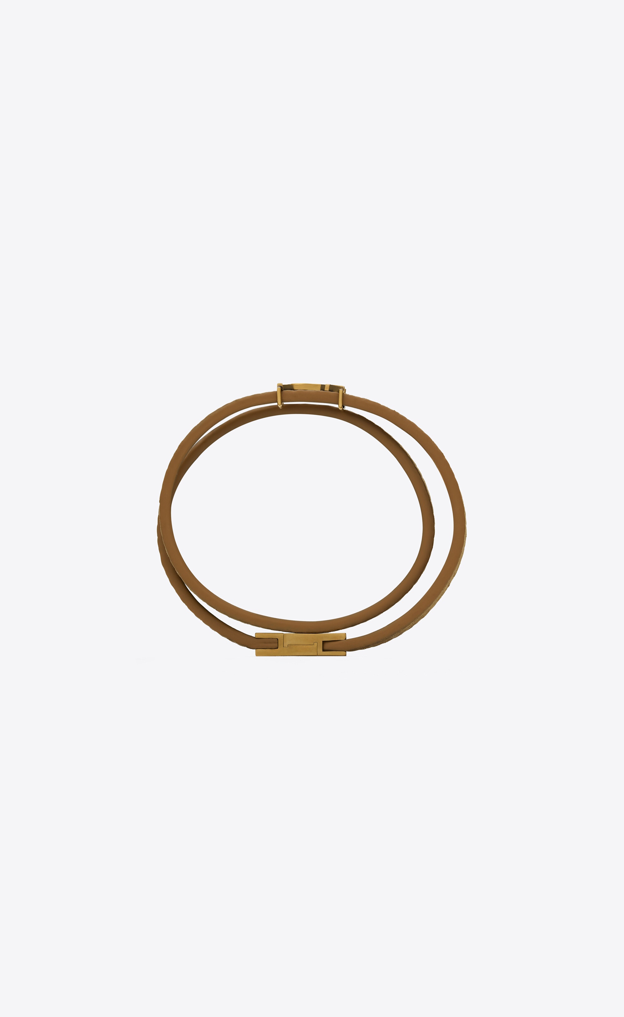 cassandre double-wrap bracelet in leather - 3