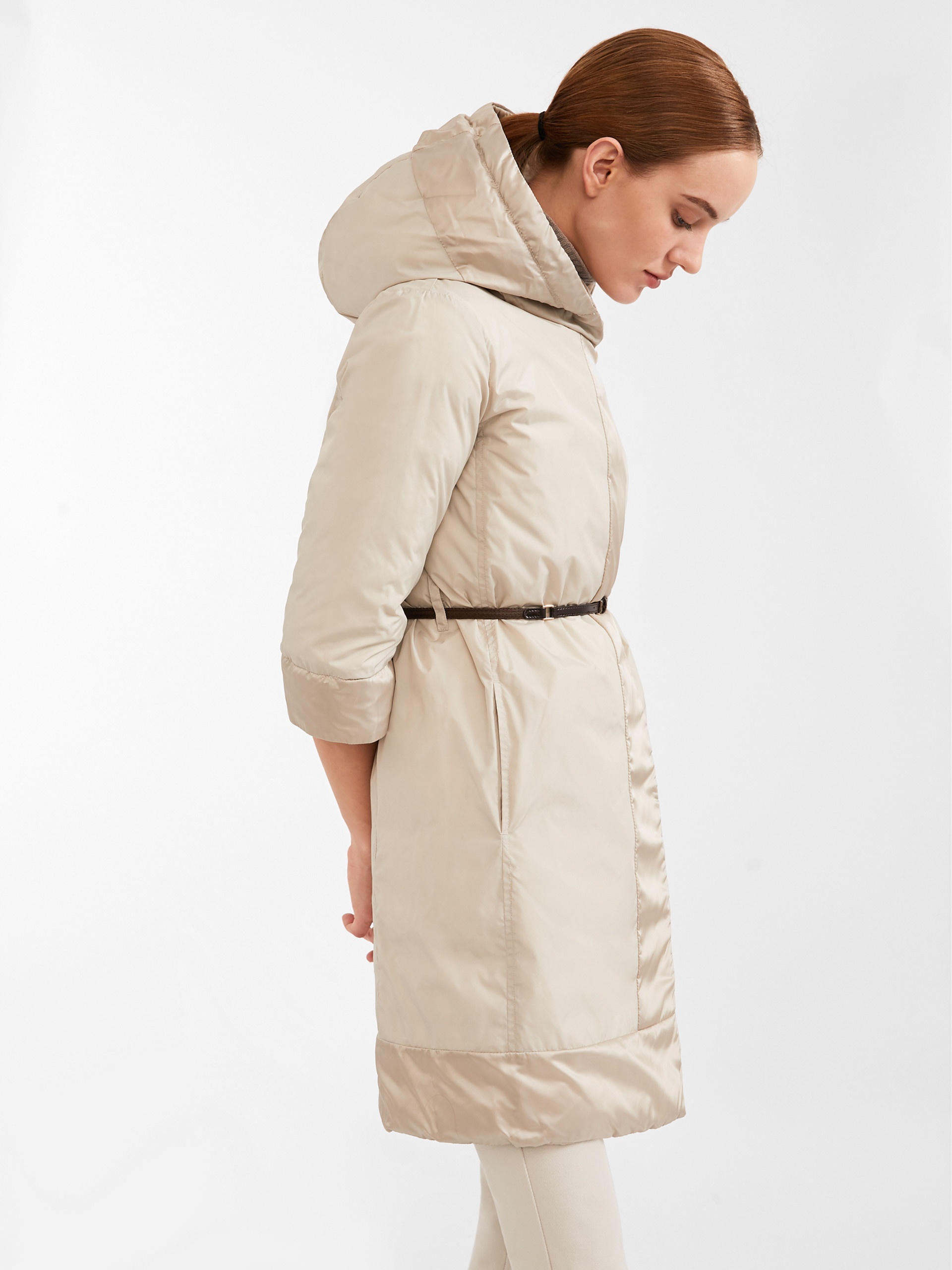 NOVEF Reversible down coat in water-resistant satin - 6