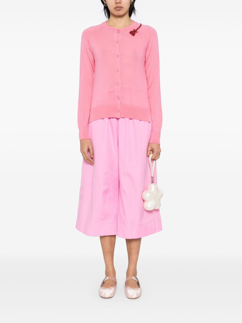 Simone Rocha flower-embellished cardigan outlook