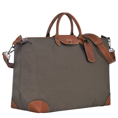 Longchamp Boxford M Travel bag Brown - Canvas outlook