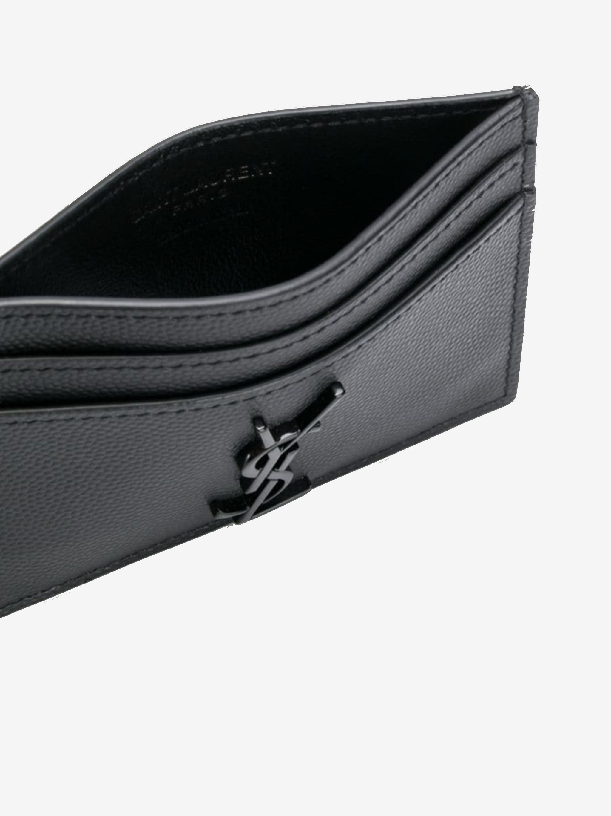 SAINT LAURENT - Men Logo Monogram Card Holder - 3