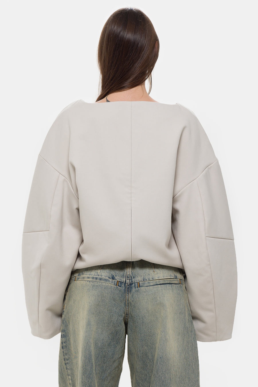 Boat Neck Jumper in Off White - 3