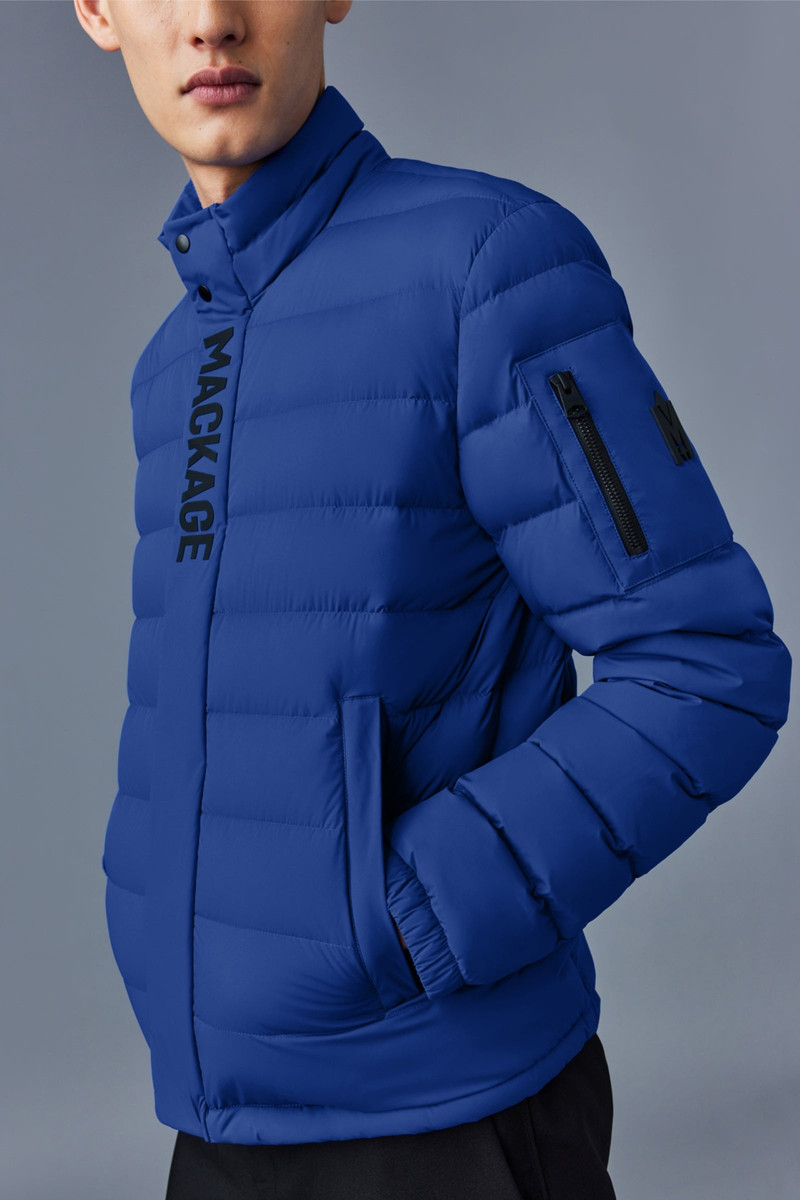 MACKAGE PIERS Stretch light down jacket with stand collar outlook