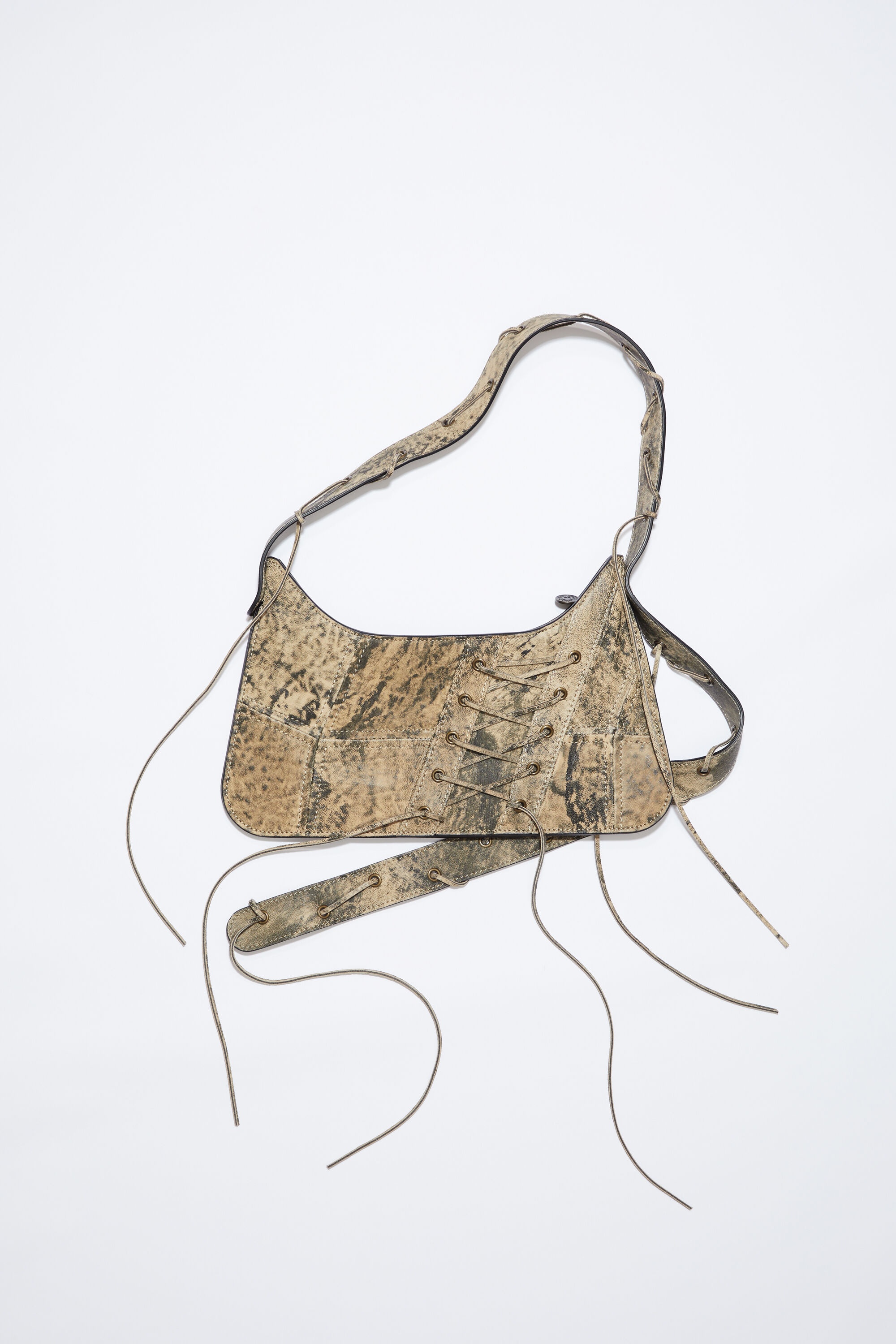 Platt mini shoulder bag - Beige/green - 1