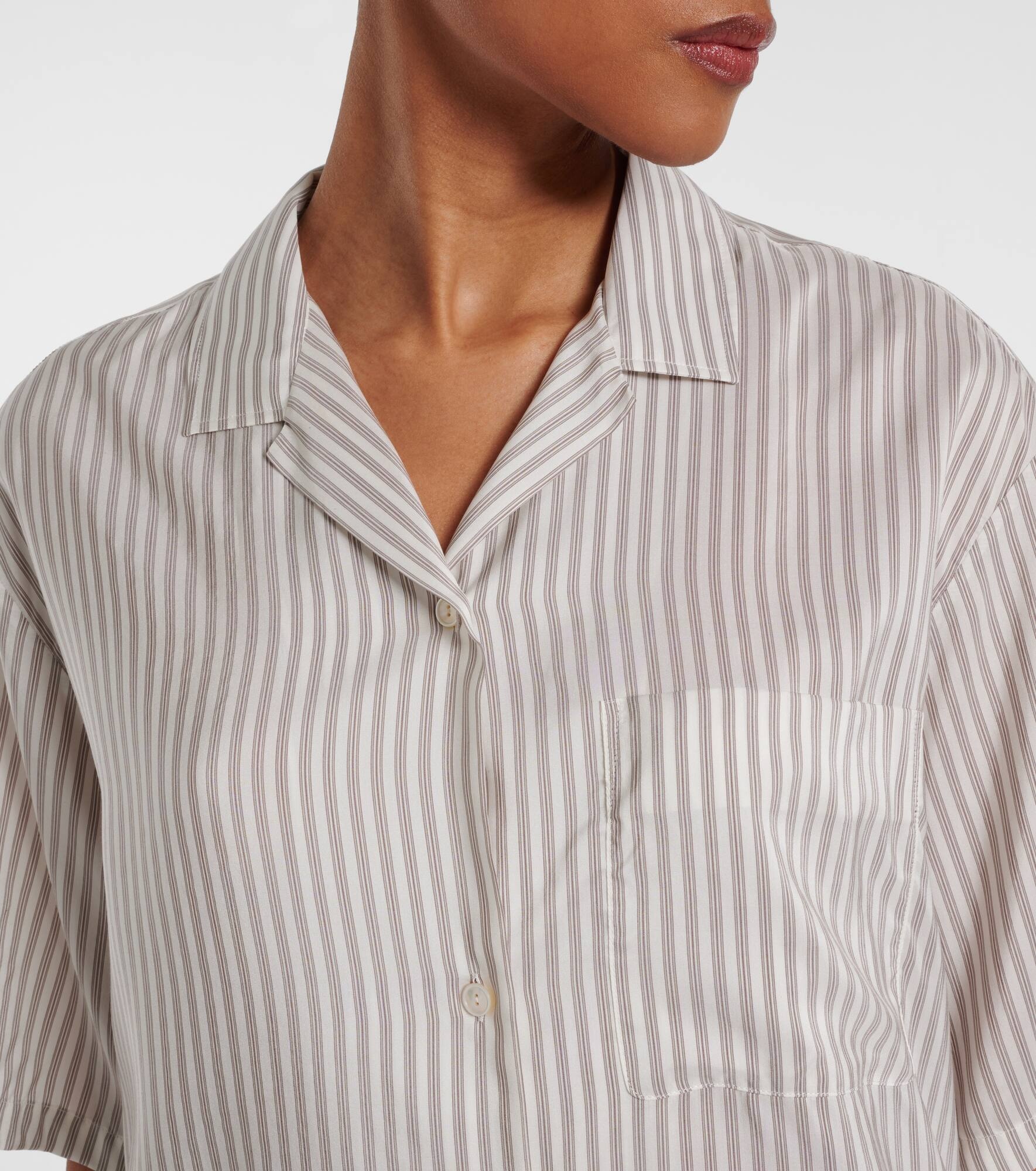 Jorge striped silk shirt - 4