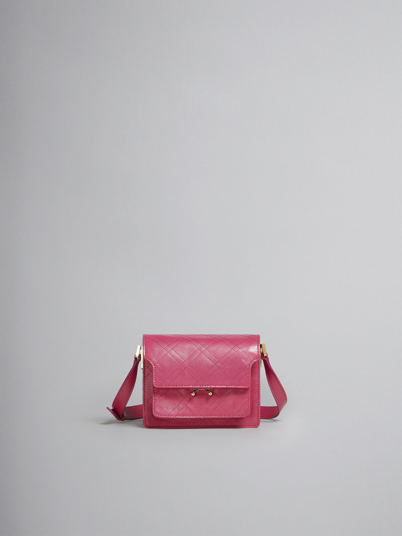 TRUNK SOFT MINI BAG IN FUCHSIA LEATHER - 1