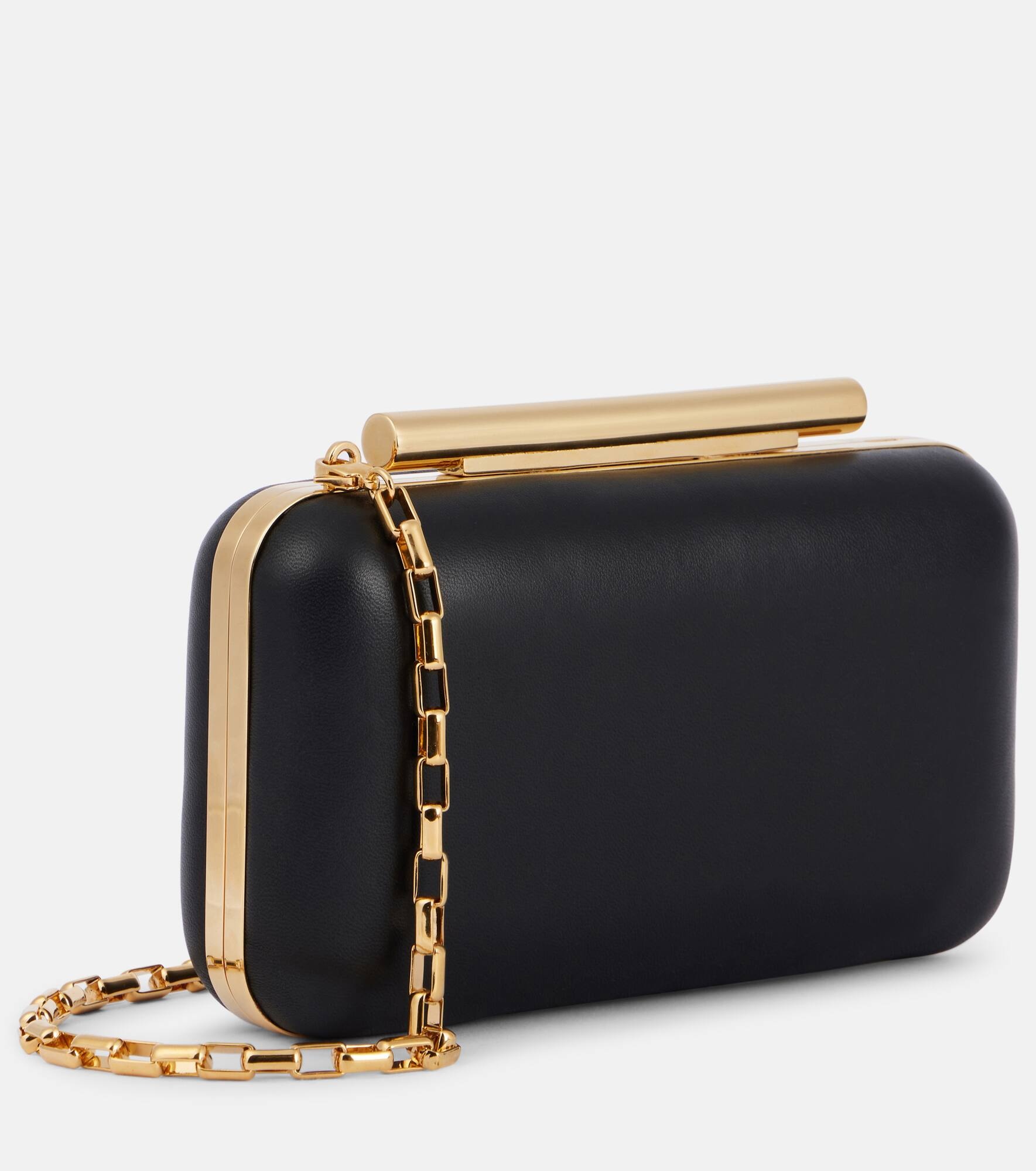 T-Bar Mini leather box clutch - 4