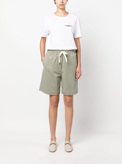 Brunello Cucinelli high-waisted stretch-cotton shorts outlook