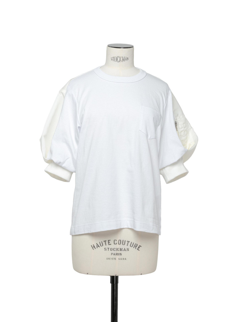 Nylon Twill x Cotton Jersey T-Shirt - 1