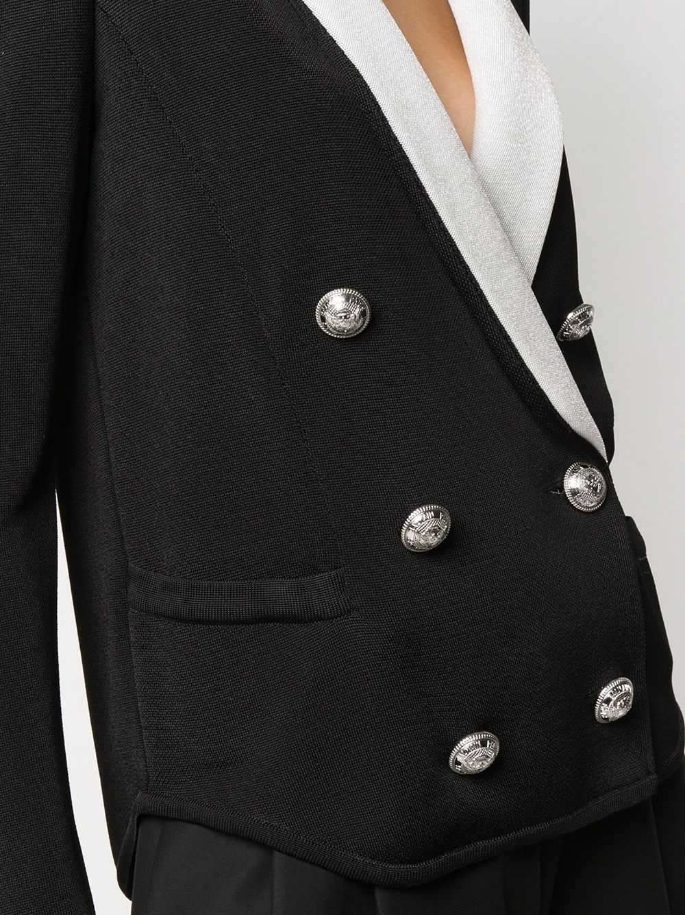 double-breasted button fastening jacket - 5