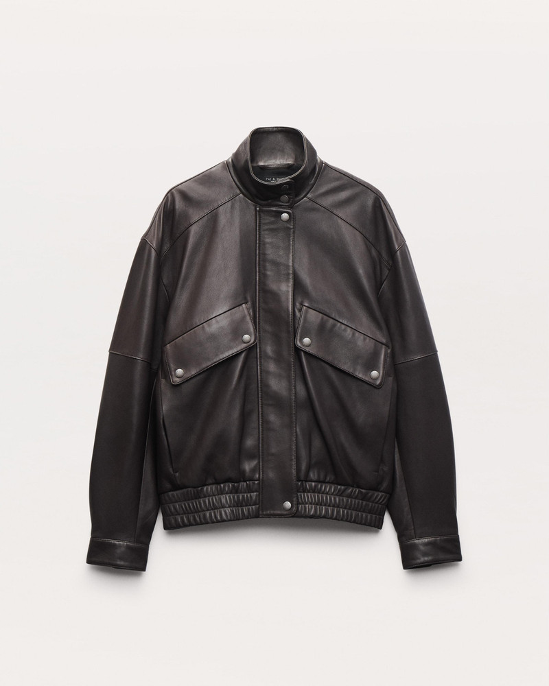 Aria Leather Bomber Jacket 1