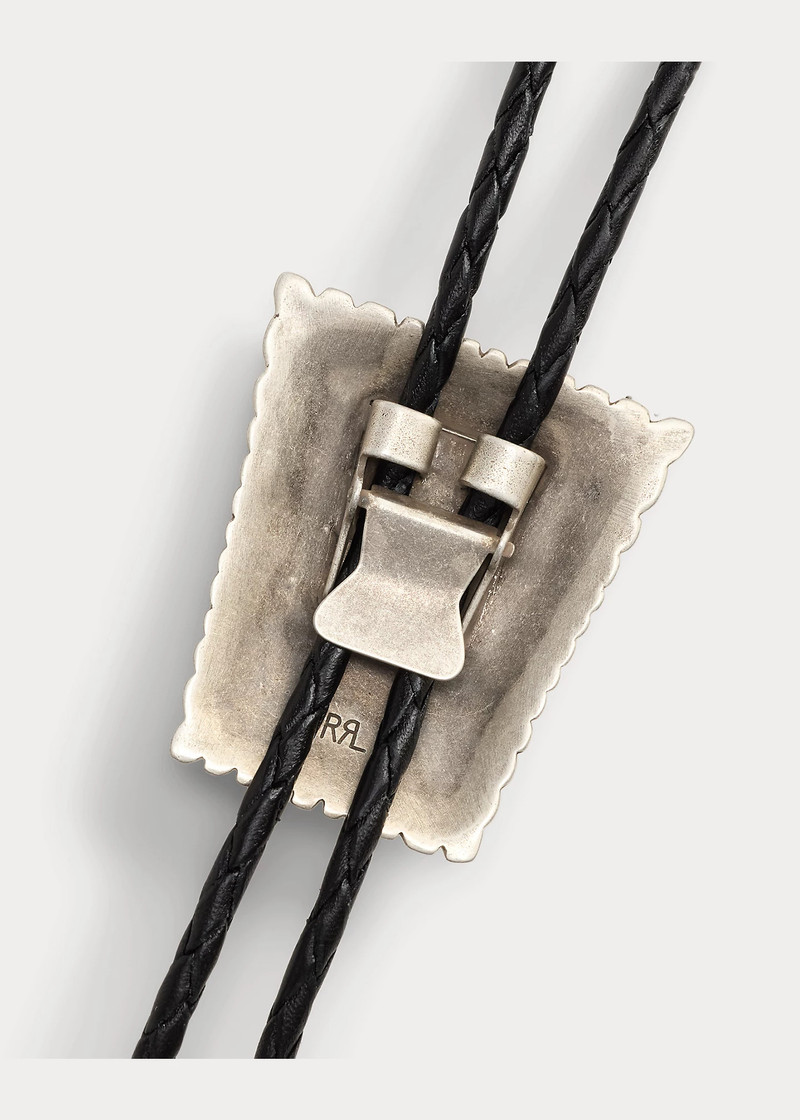 Turquoise & Leather Bolo Tie 4