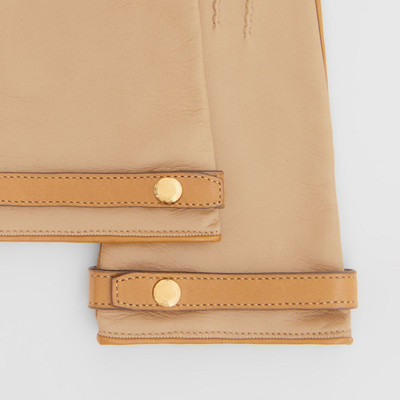 Burberry Silk-lined Two-tone Lambskin Gloves outlook