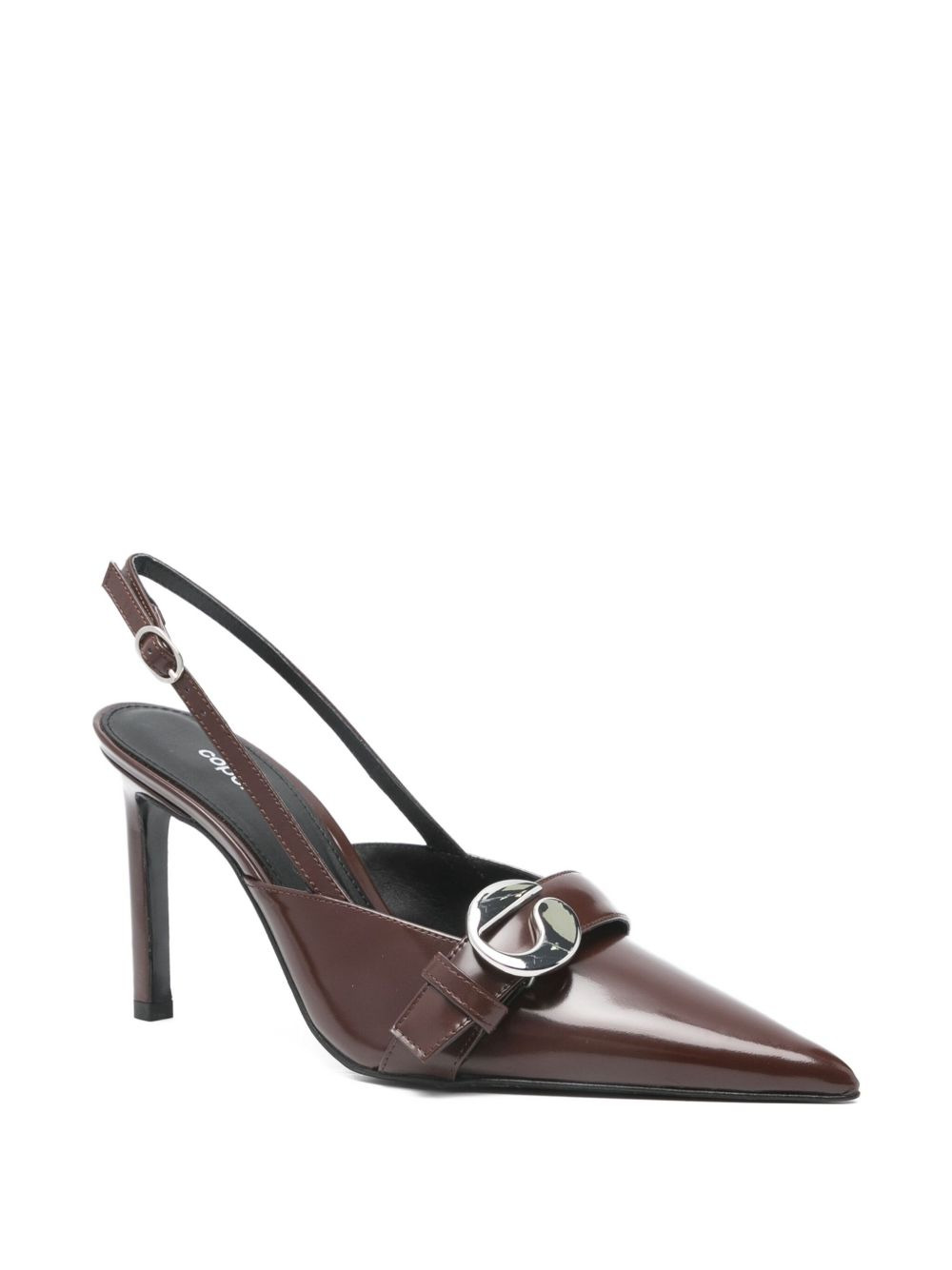 95mm leather heeled pumps - 2