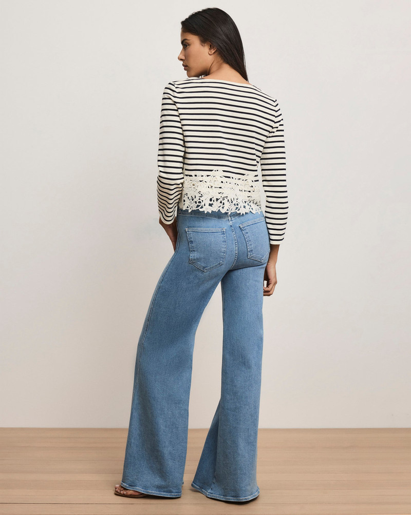 HOVEY STRIPED LACE T-SHIRT 5