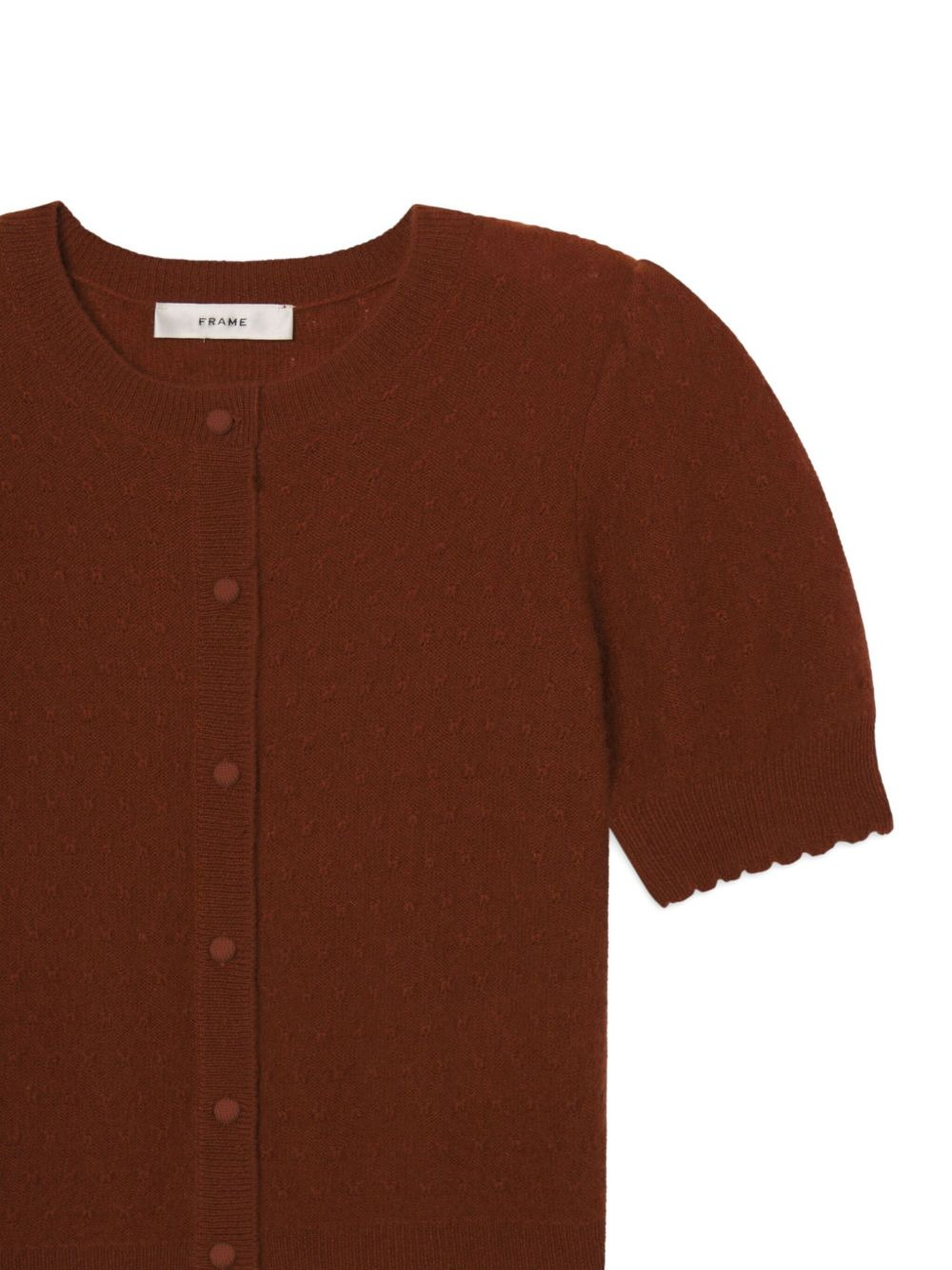 scallop-trim knitted cardigan - 3