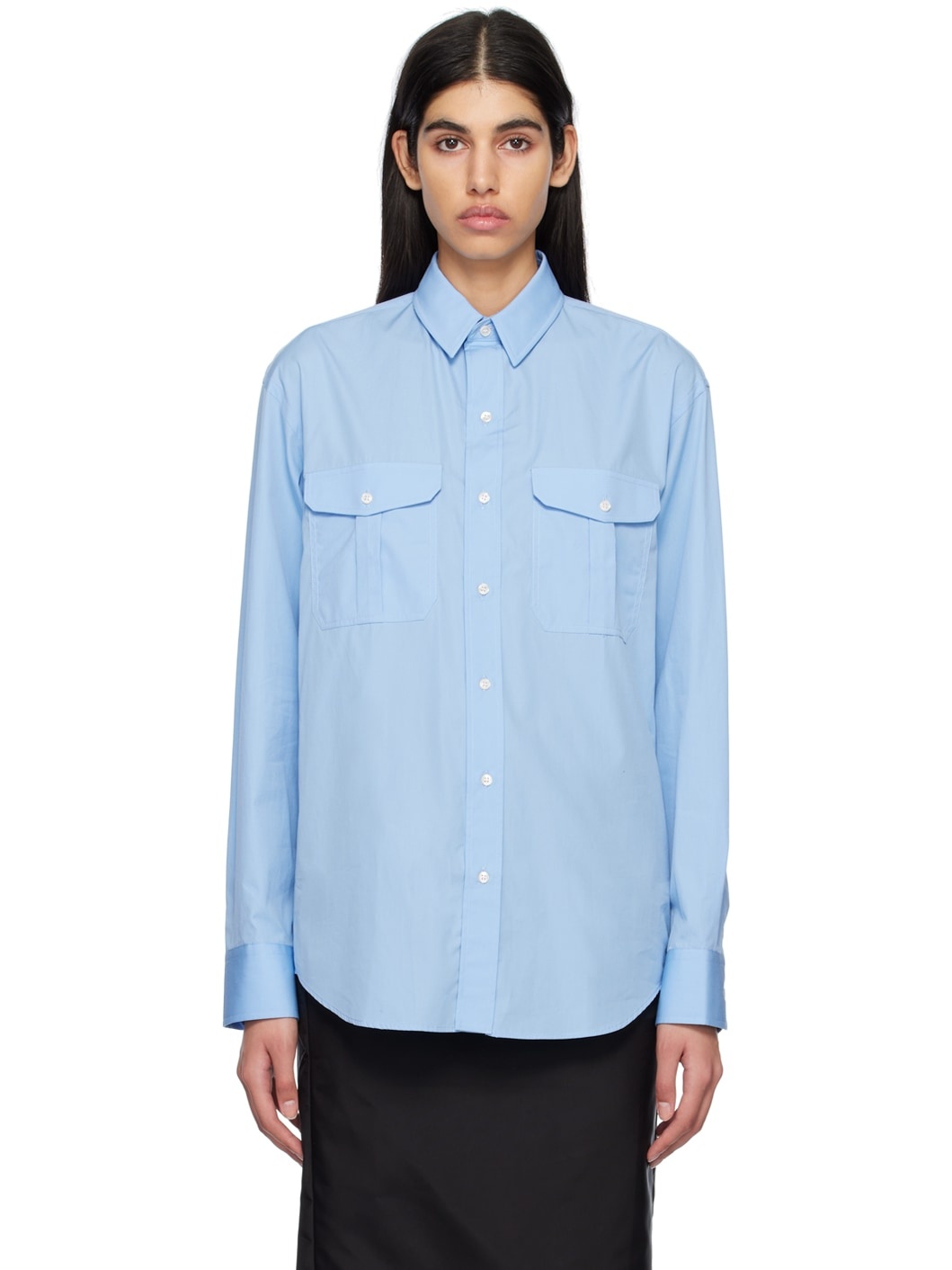 Blue Oversize Shirt - 1