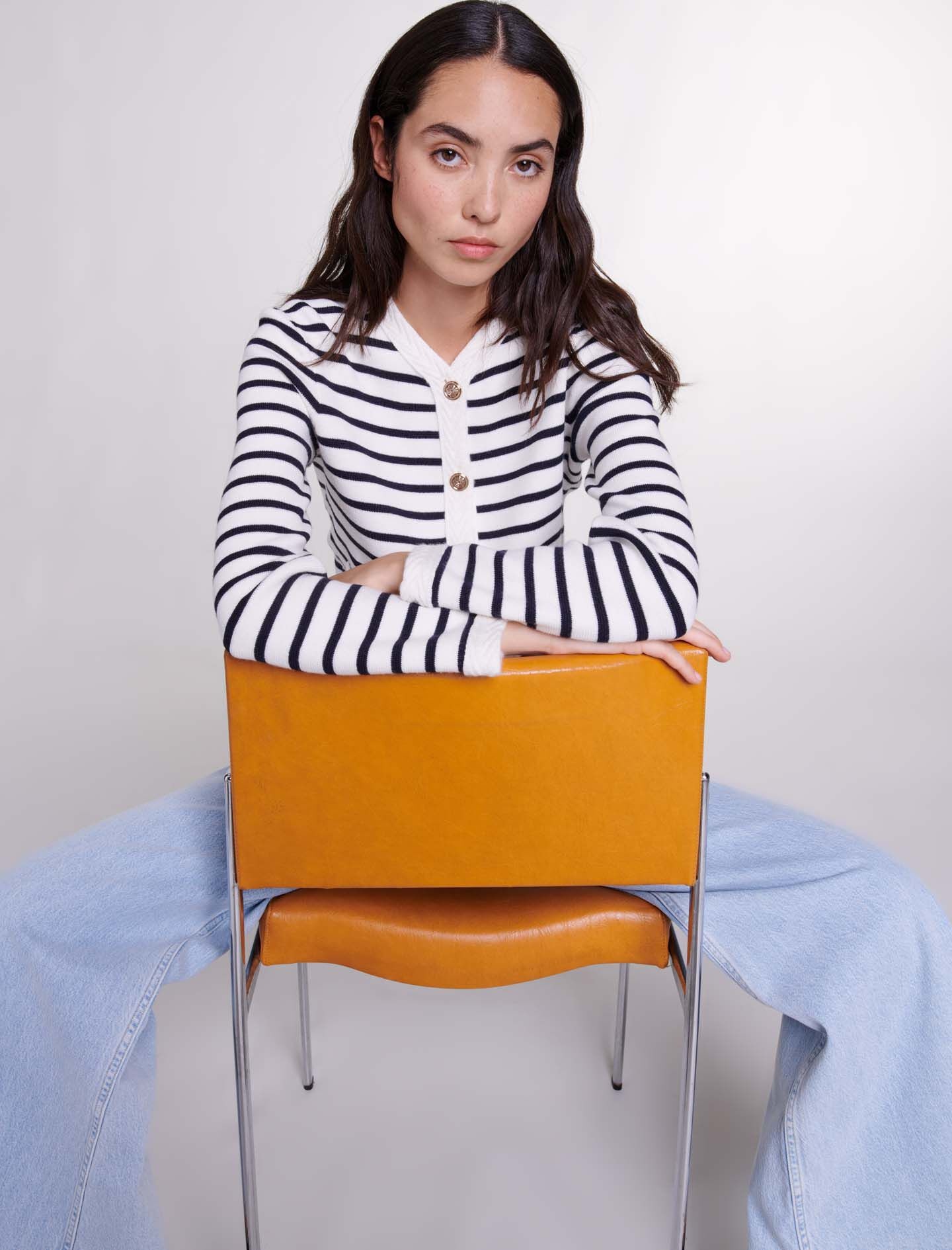 Striped knit cardigan - 7