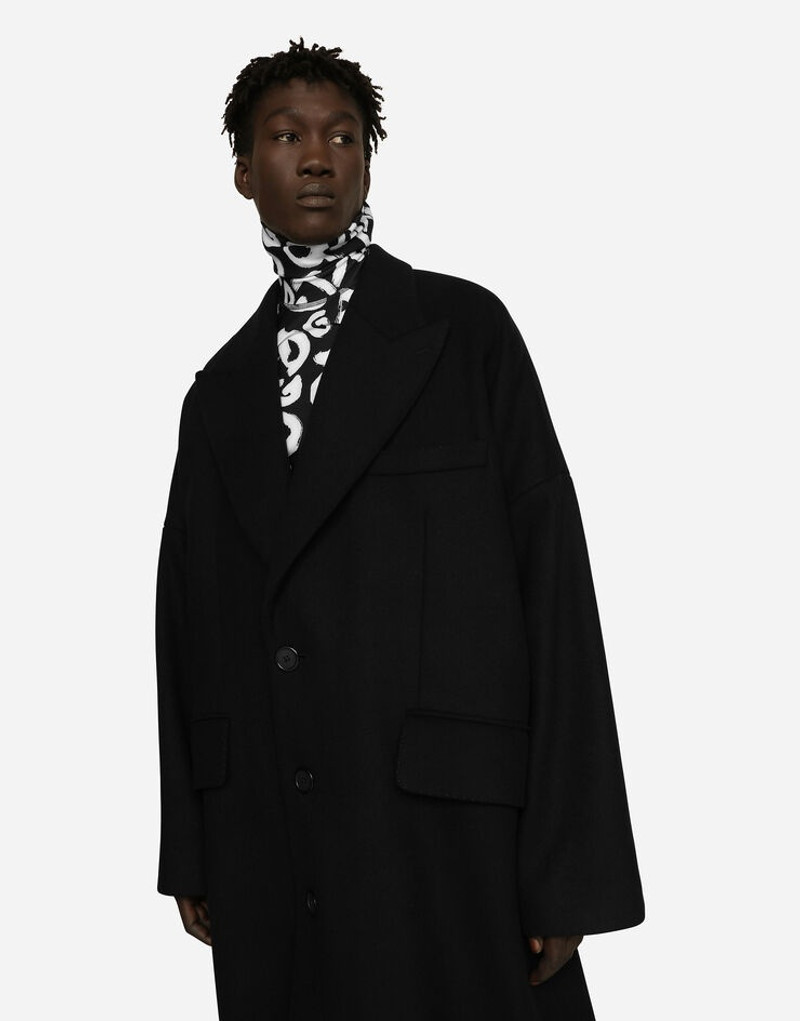 Single-breasted technical wool coat 4