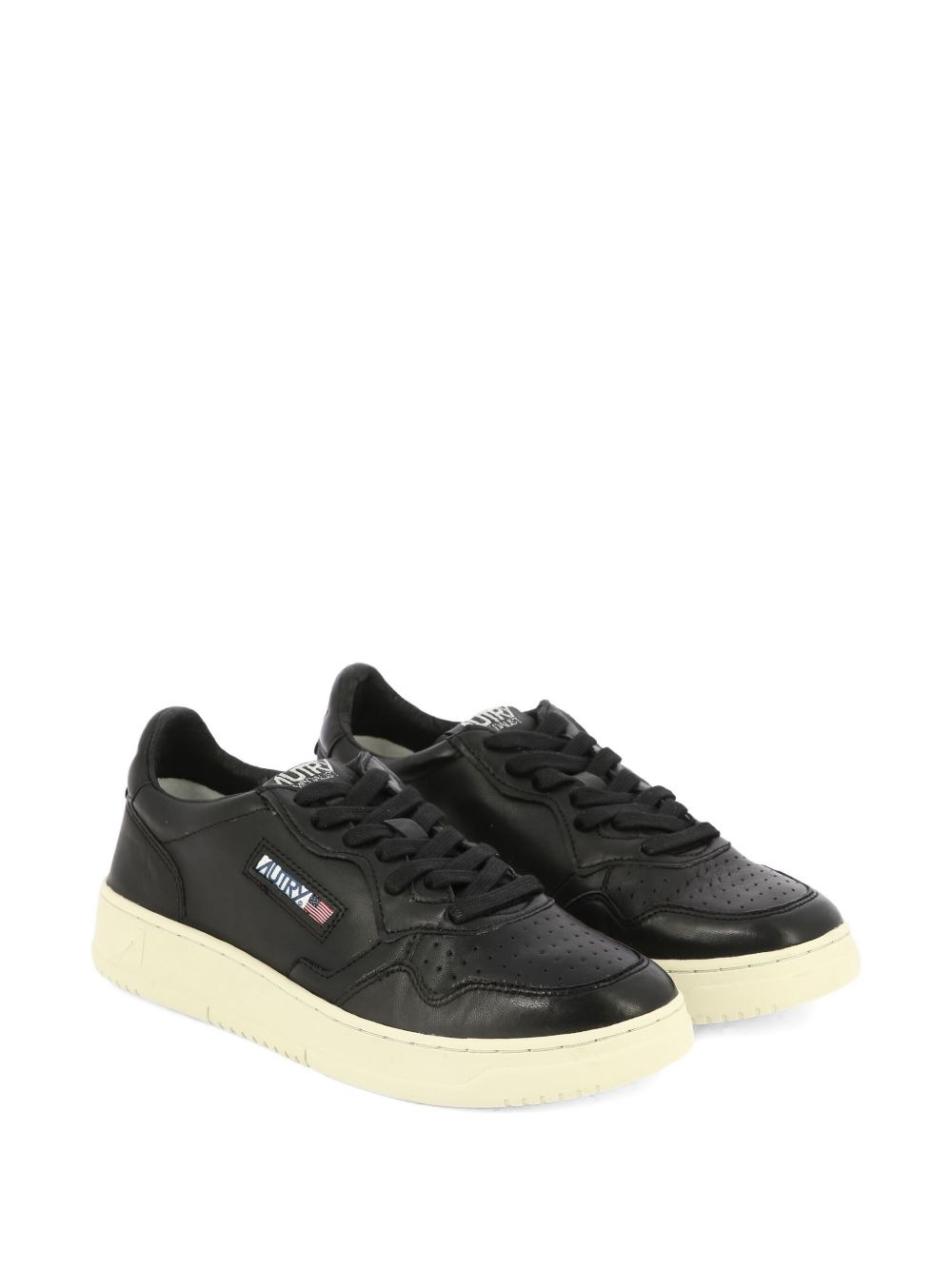 perforated leather sneakers - 2