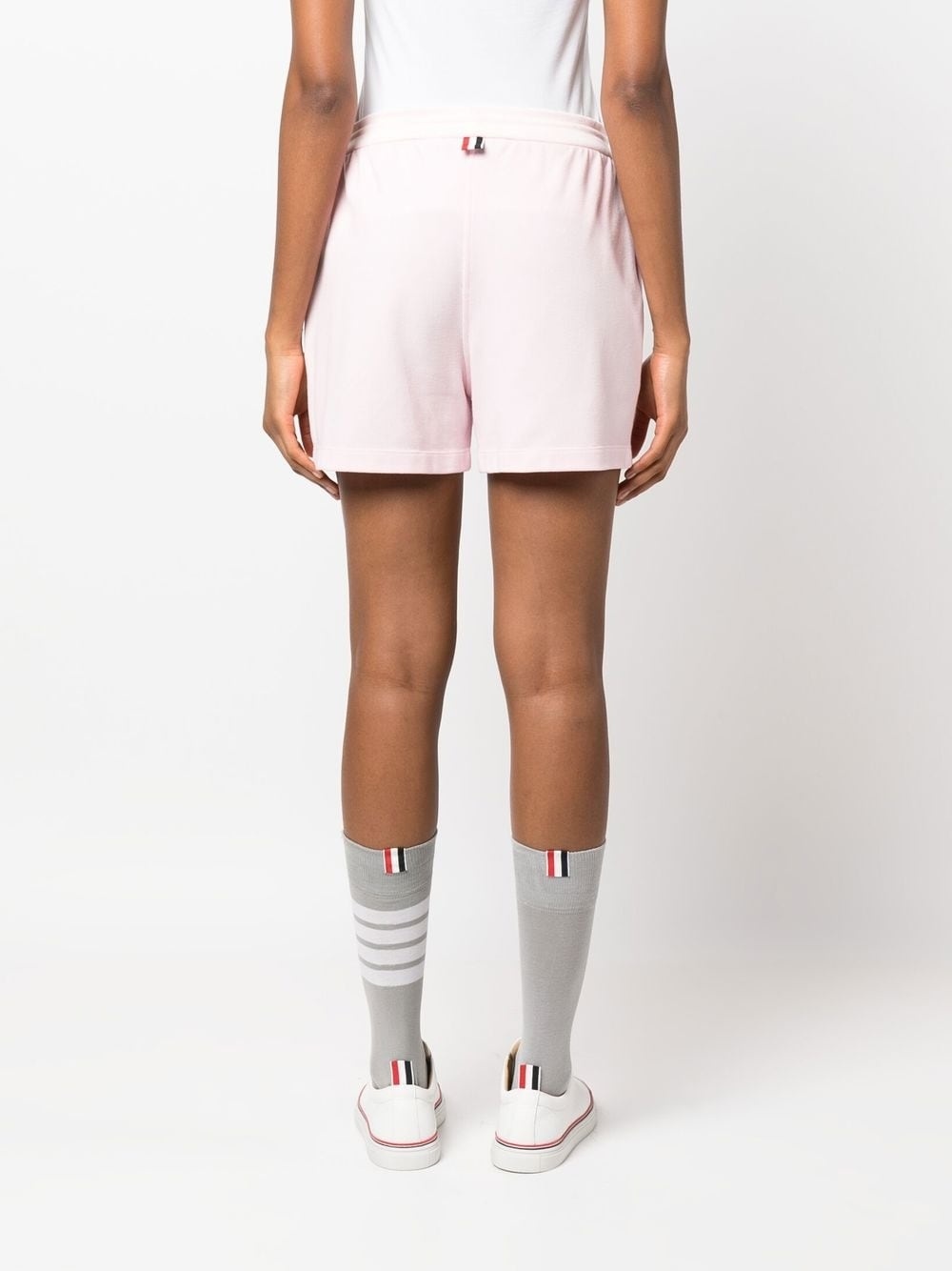 car-embroidered piqué shorts - 4