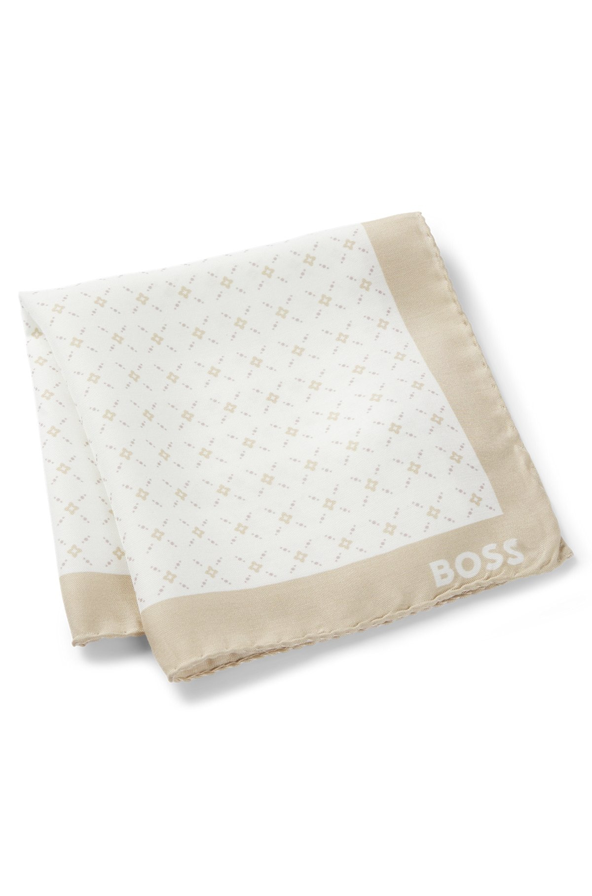 PRINTED POCKET SQUARE WITH LOGO BORDER - 3