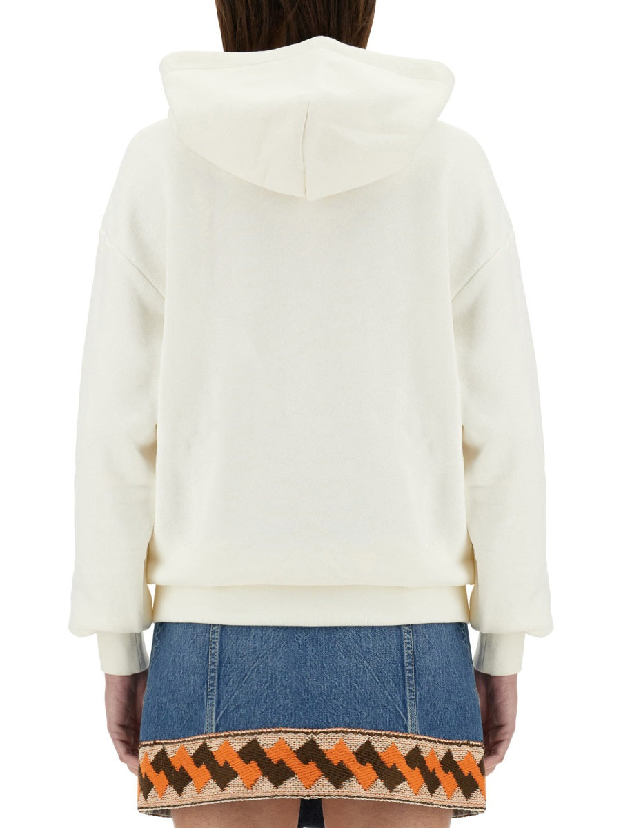 Valentino Women Cotton Hoodie With Print - 3