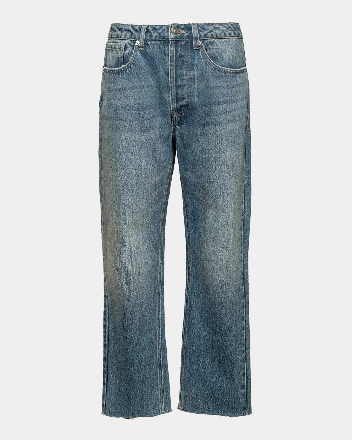 Jessie Cropped Straight-Leg Jeans - 1