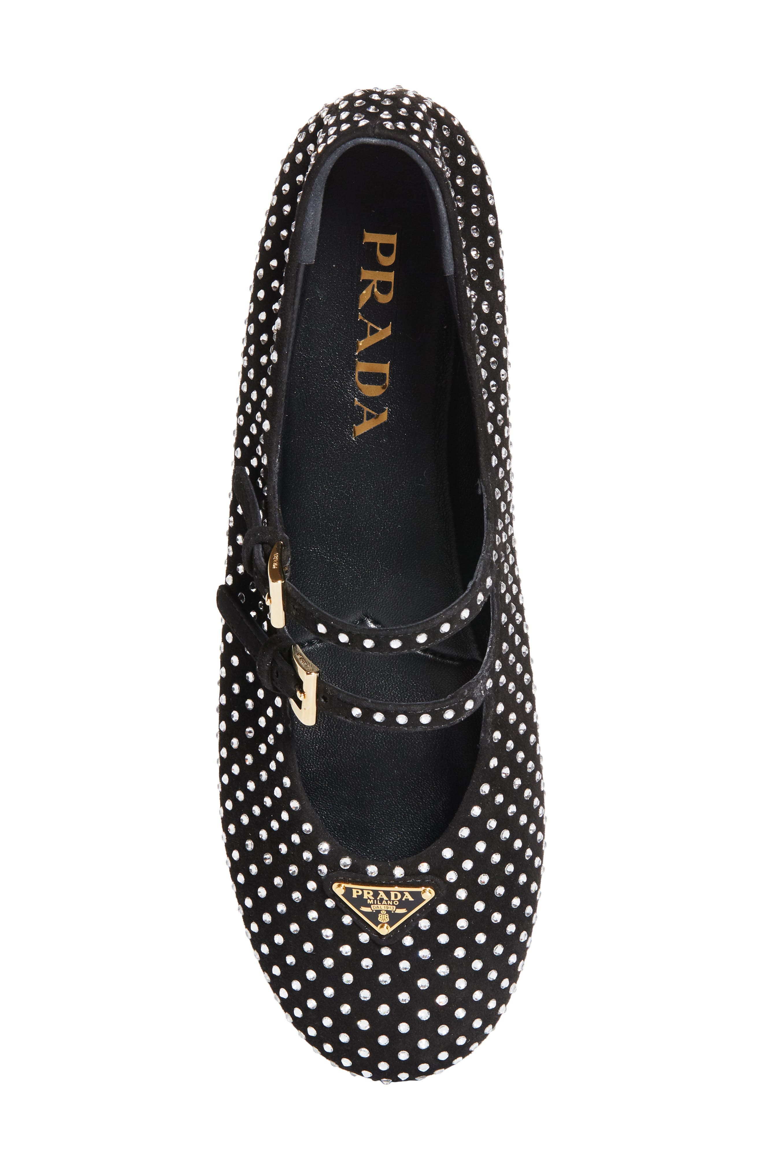 Prada Ballerine Crystal Mary Jane Flat in Cristal at Nordstrom - 5