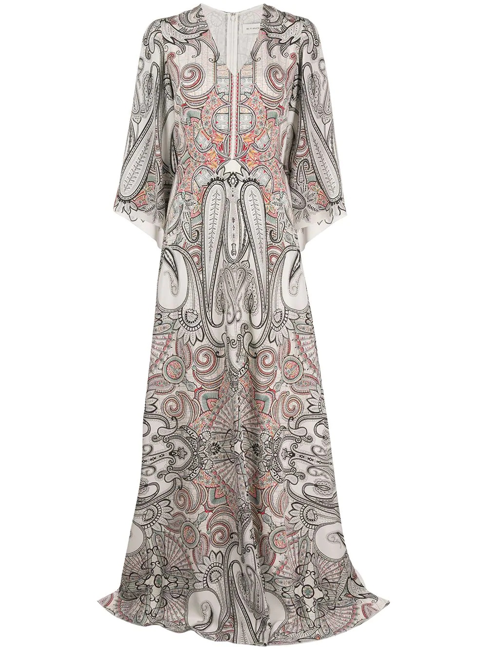 paisley-print silk maxi dress - 1