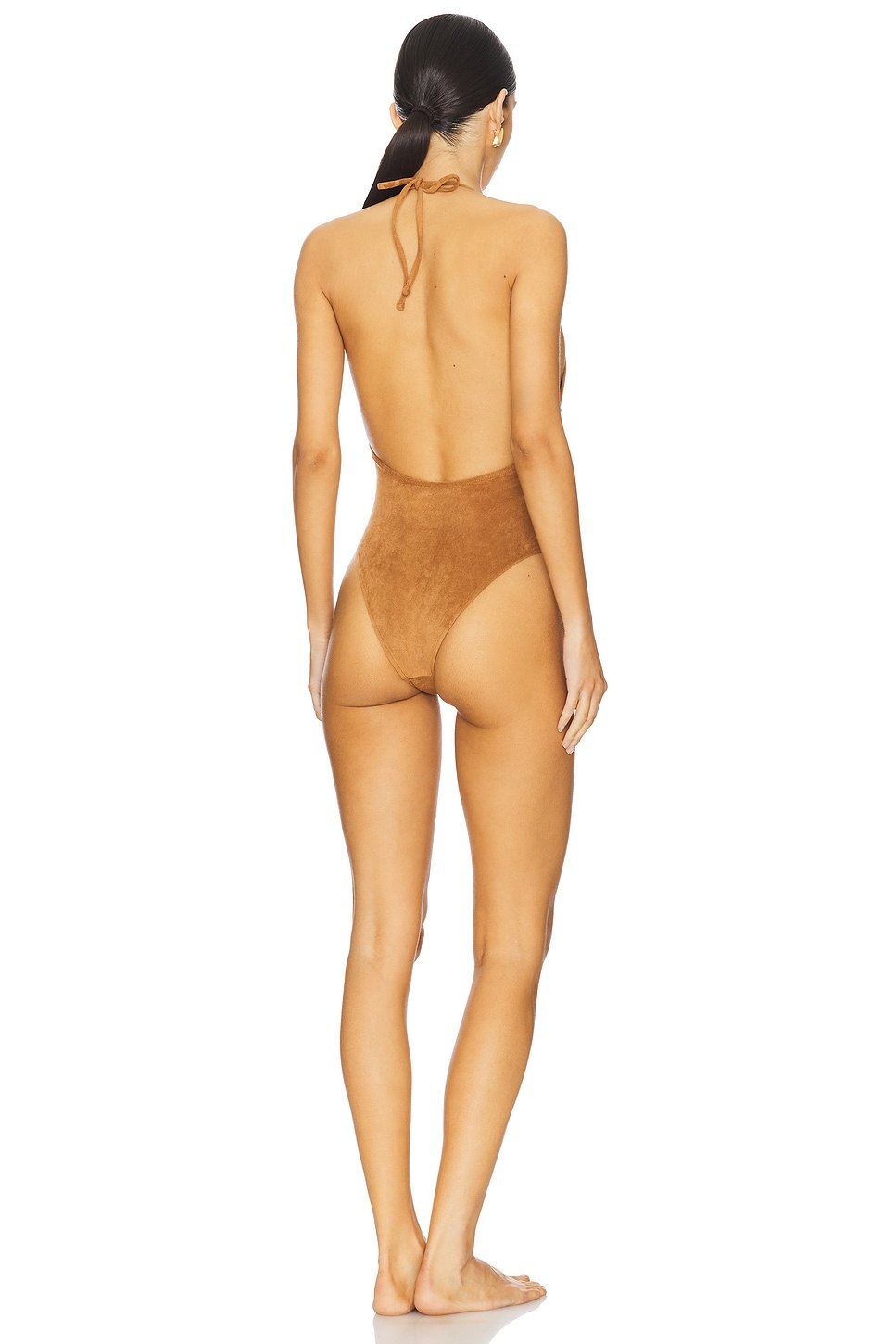 x Bella Hadid Barrel Suede One Piece Swimsuit - 3