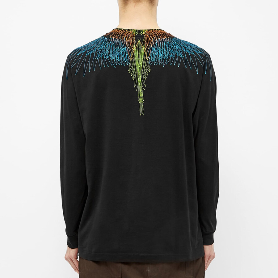 Marcelo Burlon Long Sleeve Bezier Wings Basic T-Shirt - 3
